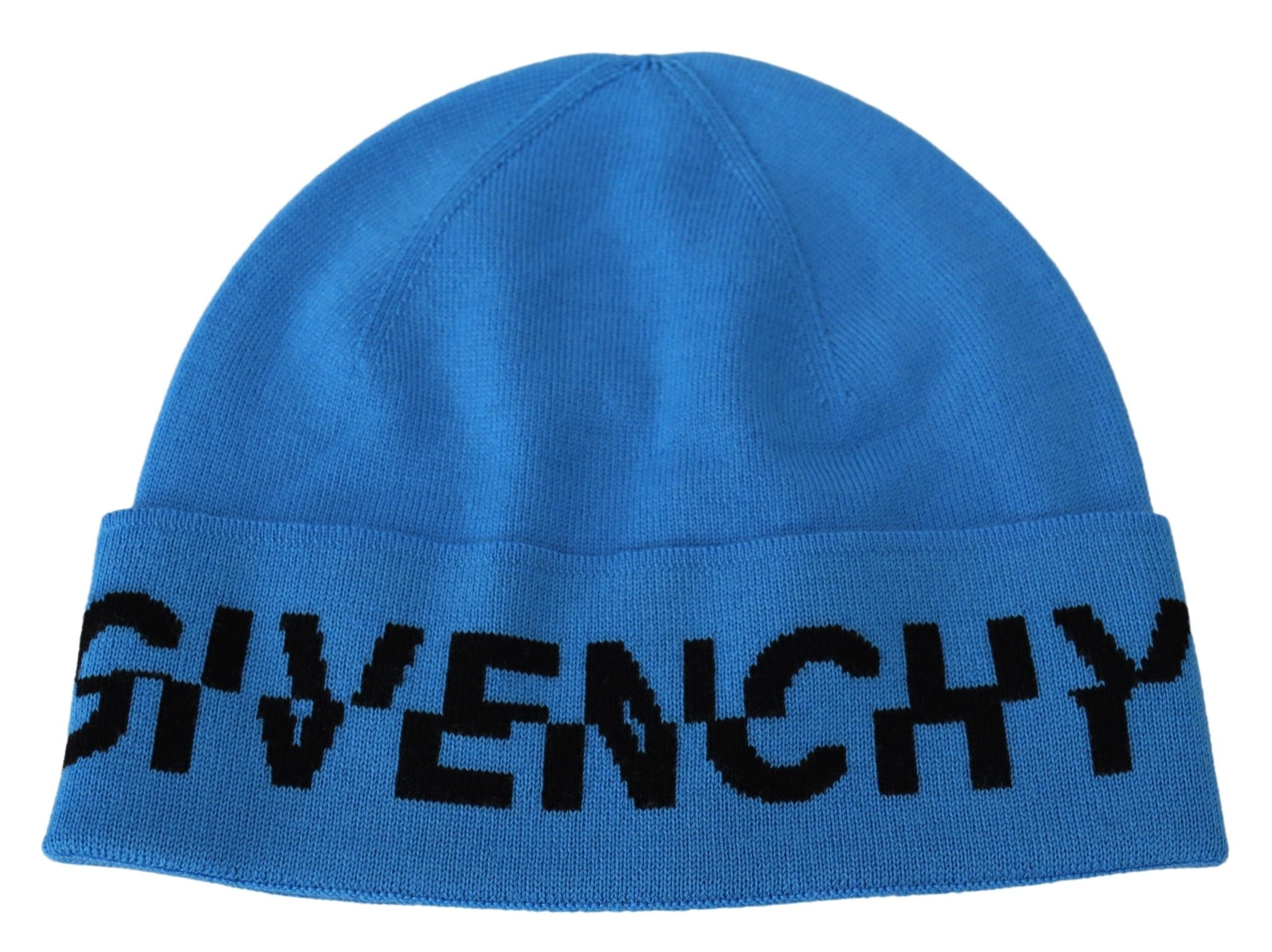Givenchy Blaue Wolle Unisex Winter Warm Beanie Hut