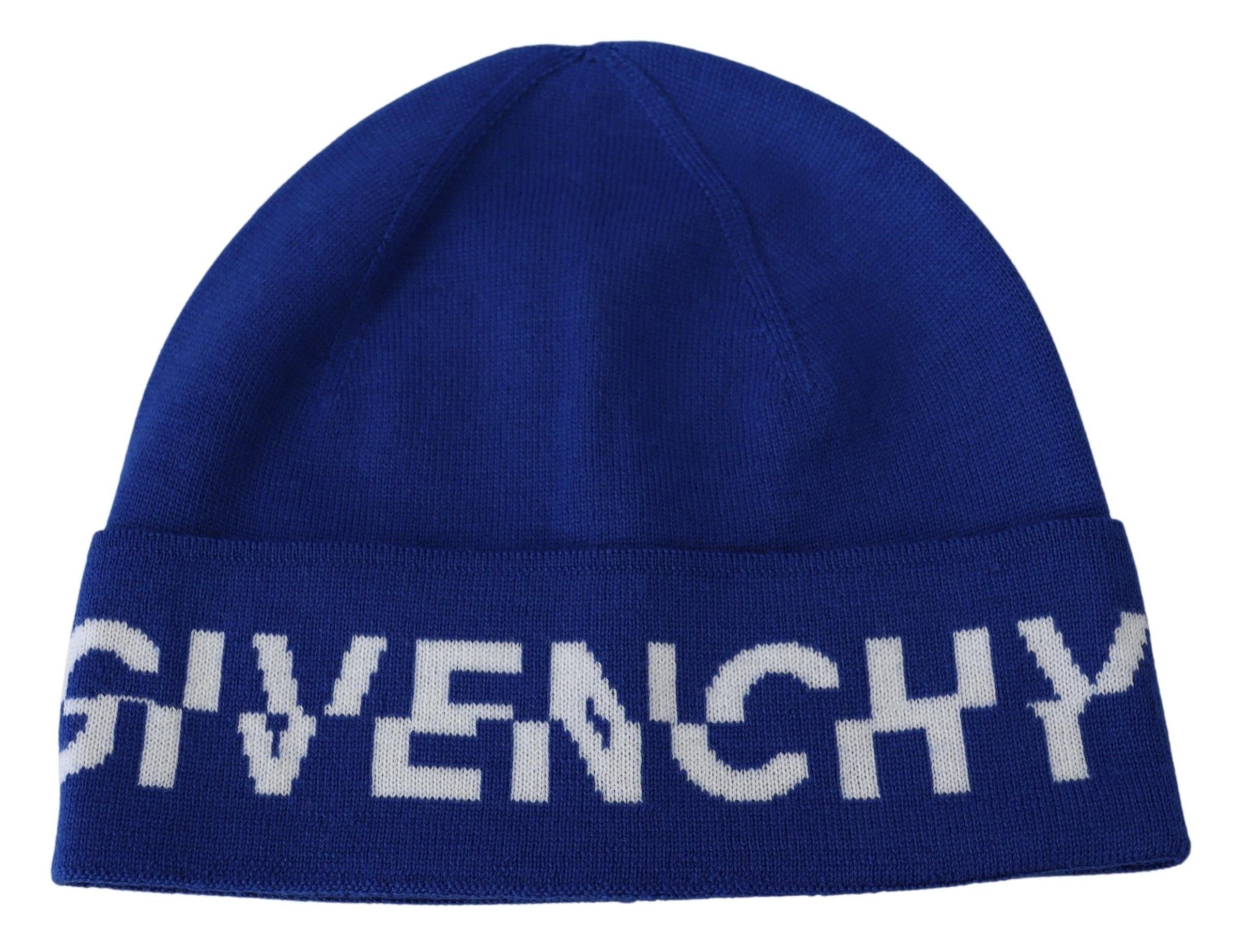 Givenchy Blaue Wolle Unisex Winter Warm Beanie Hut