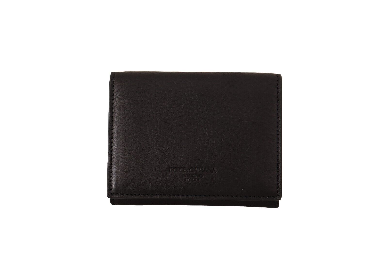 Dolce & Gabbana Schwarzes Leder Trifold Geldbörse Gürtelschlaufe Multi Kit Wallet