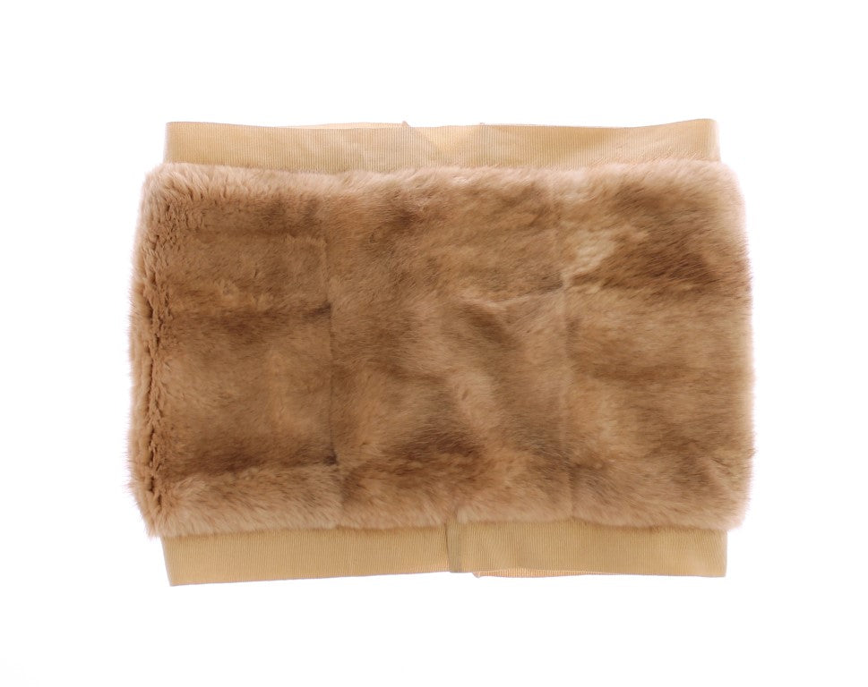 Dolce & Gabbana Beige MINK Pelzschal Foulard Neck Wrap