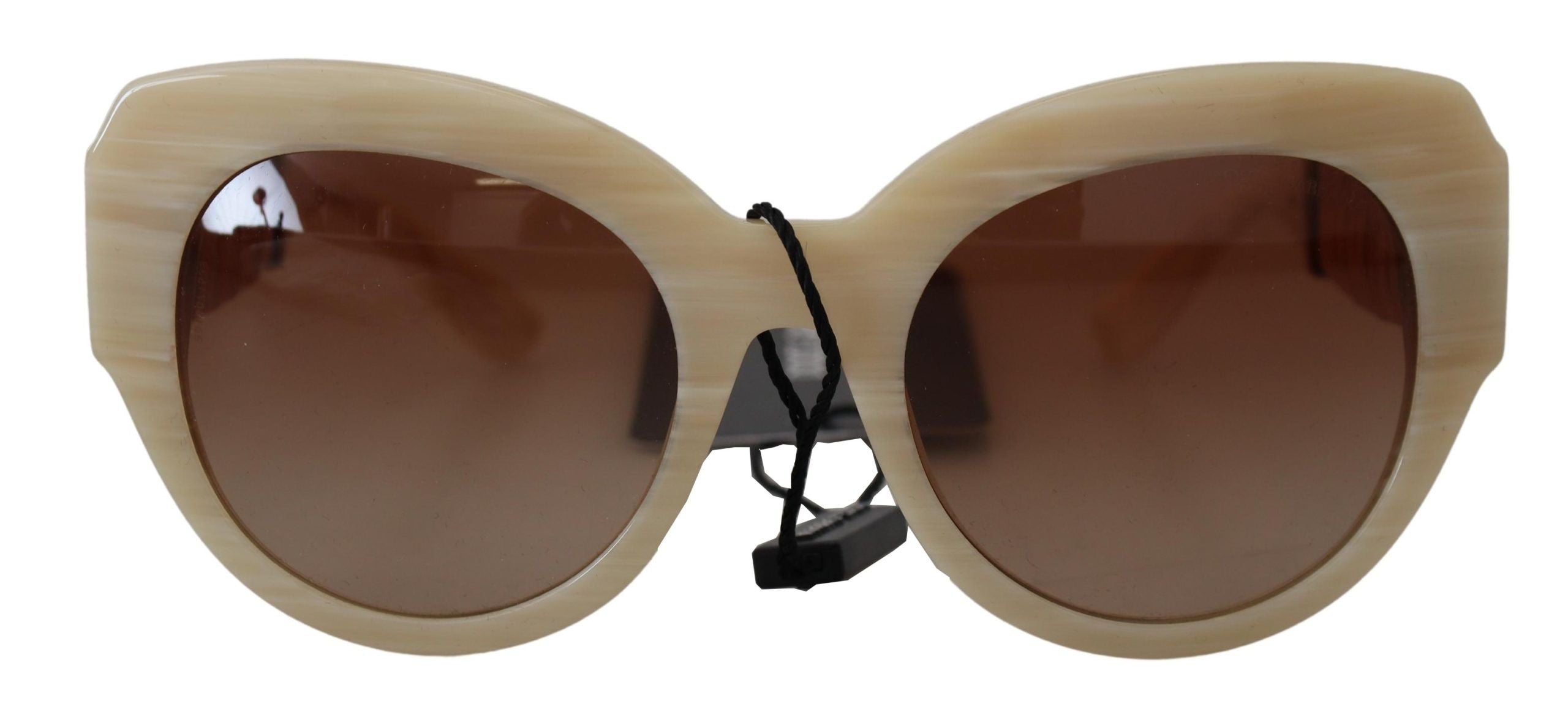 Dolce & Gabbana Beige Acetat Vollrand braune Gläser DG4294 Sonnenbrille