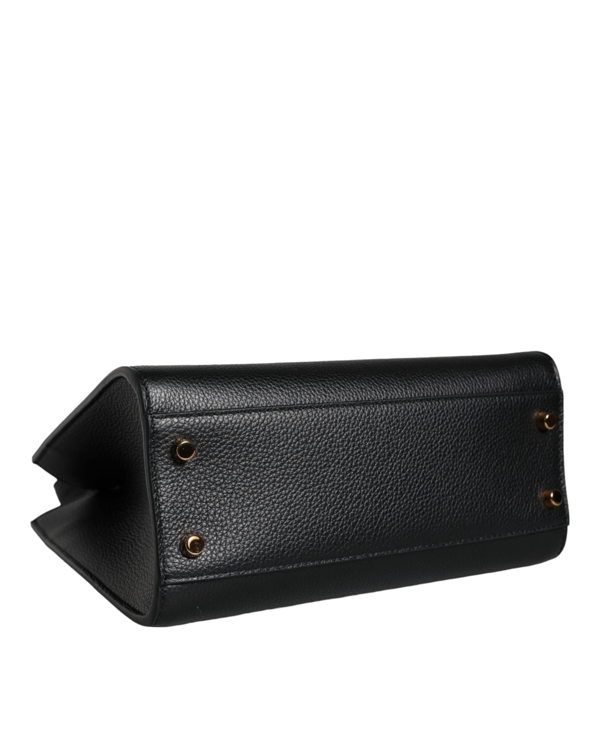 Versace Schwarze kleine Leder-TopHandle-Schulter-Crossbody-Tasche
