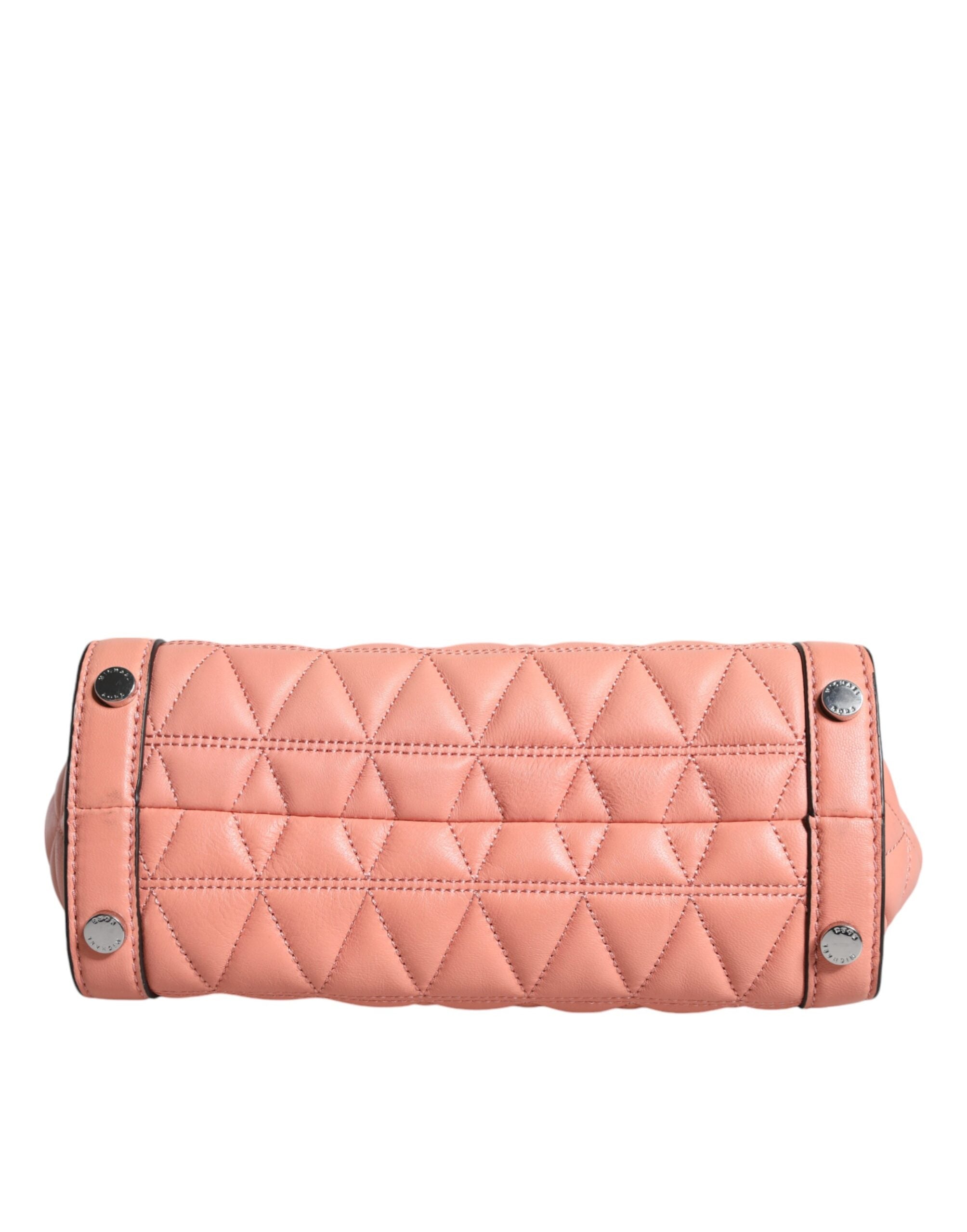 Michael Kors Pfirsich Gestepptes Leder Logo Crossbody VIVIANNE Messenger Bag