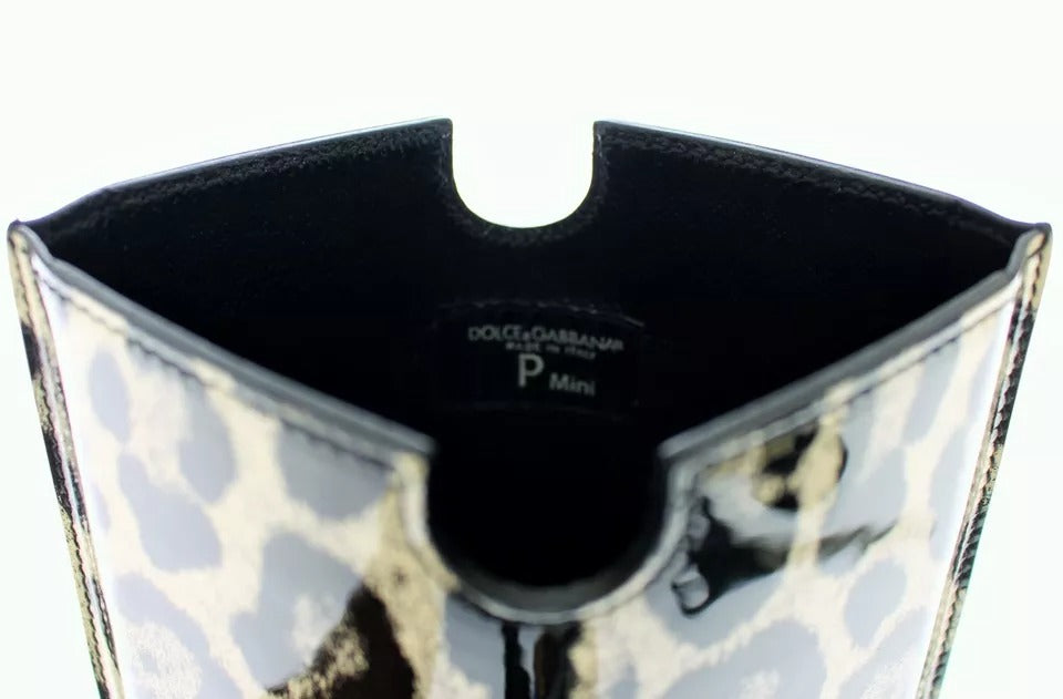 Dolce & Gabbana Weißes Leopardenmuster Leder eBook Cover Tablet Hülle