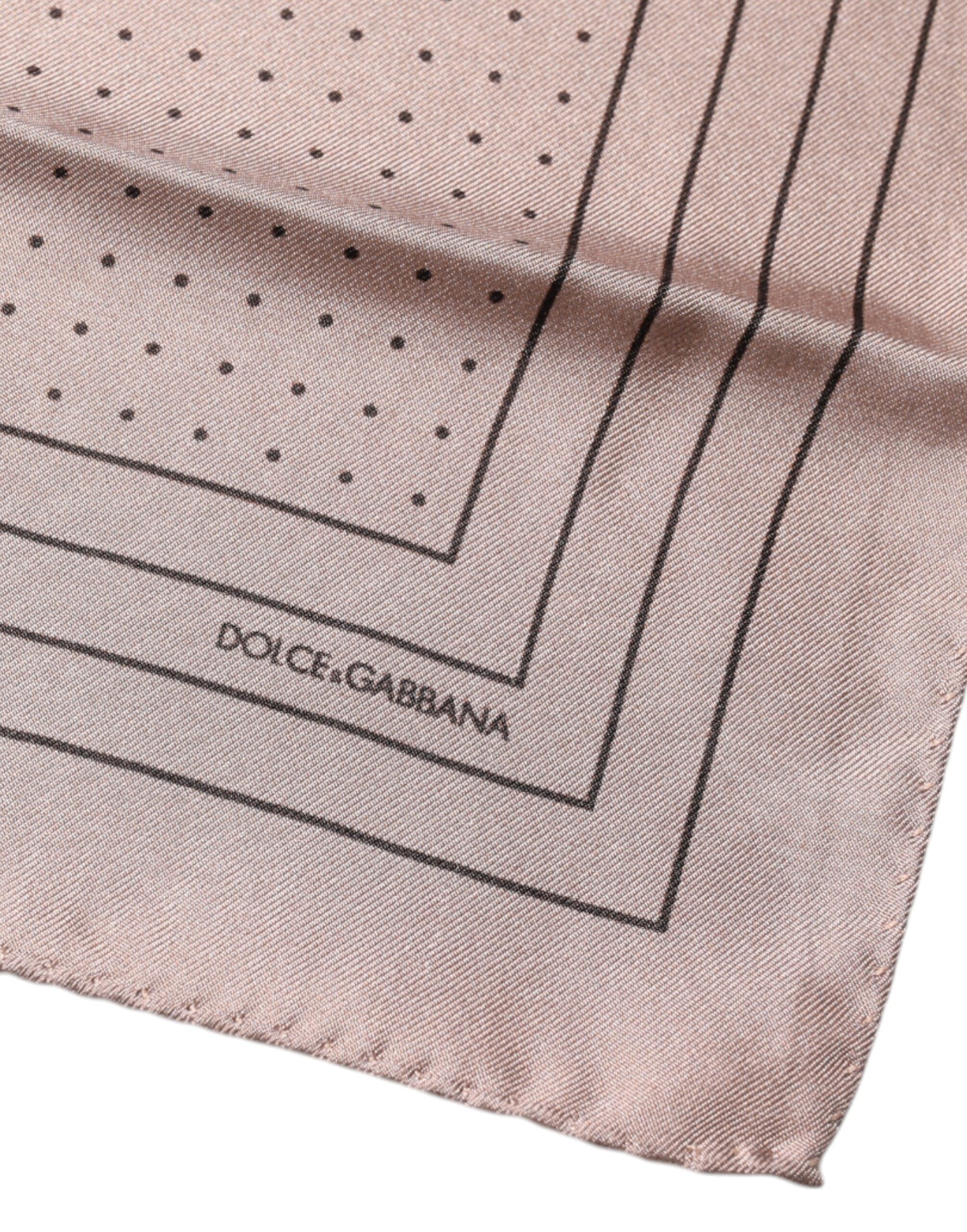 Dolce & Gabbana Rosa gepunktete quadratische Taschentuchschal