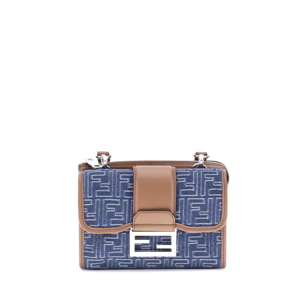 Fendi Baguette denim Umhängetasche