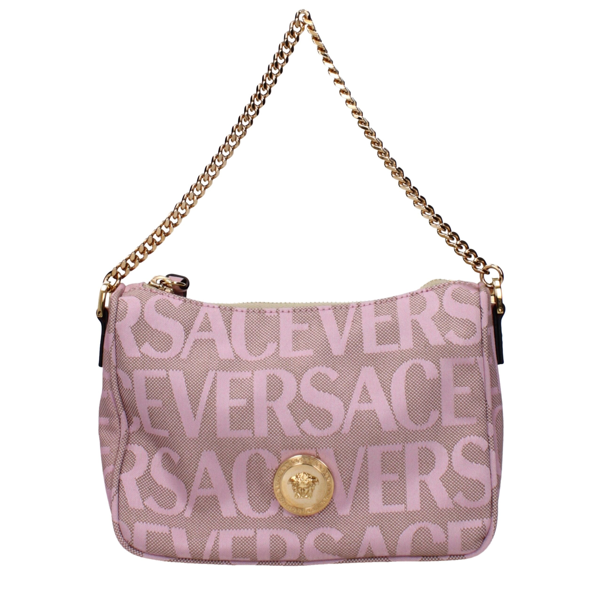 Versace Rosa Stoffhandtaschen