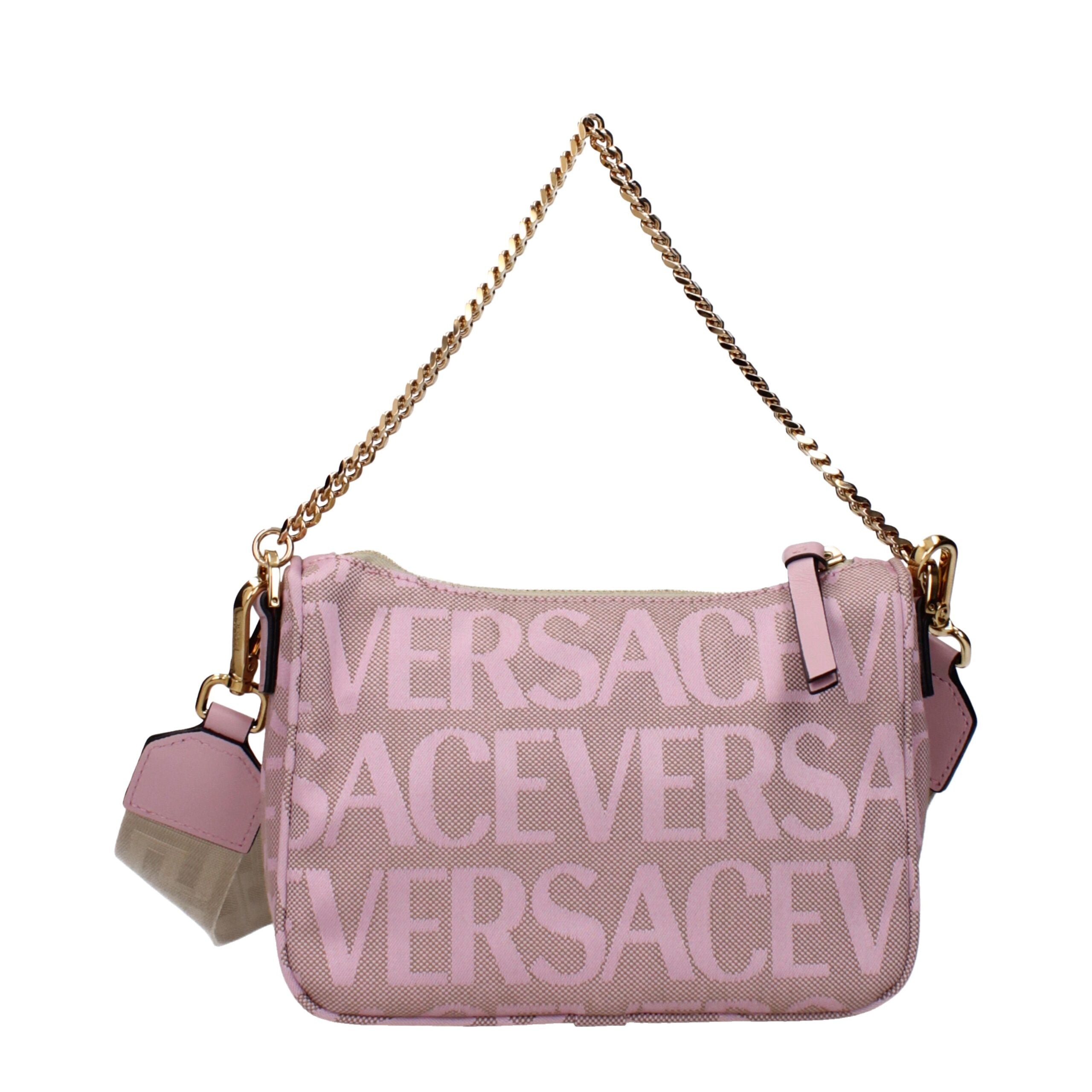 Versace Rosa Stoffhandtaschen