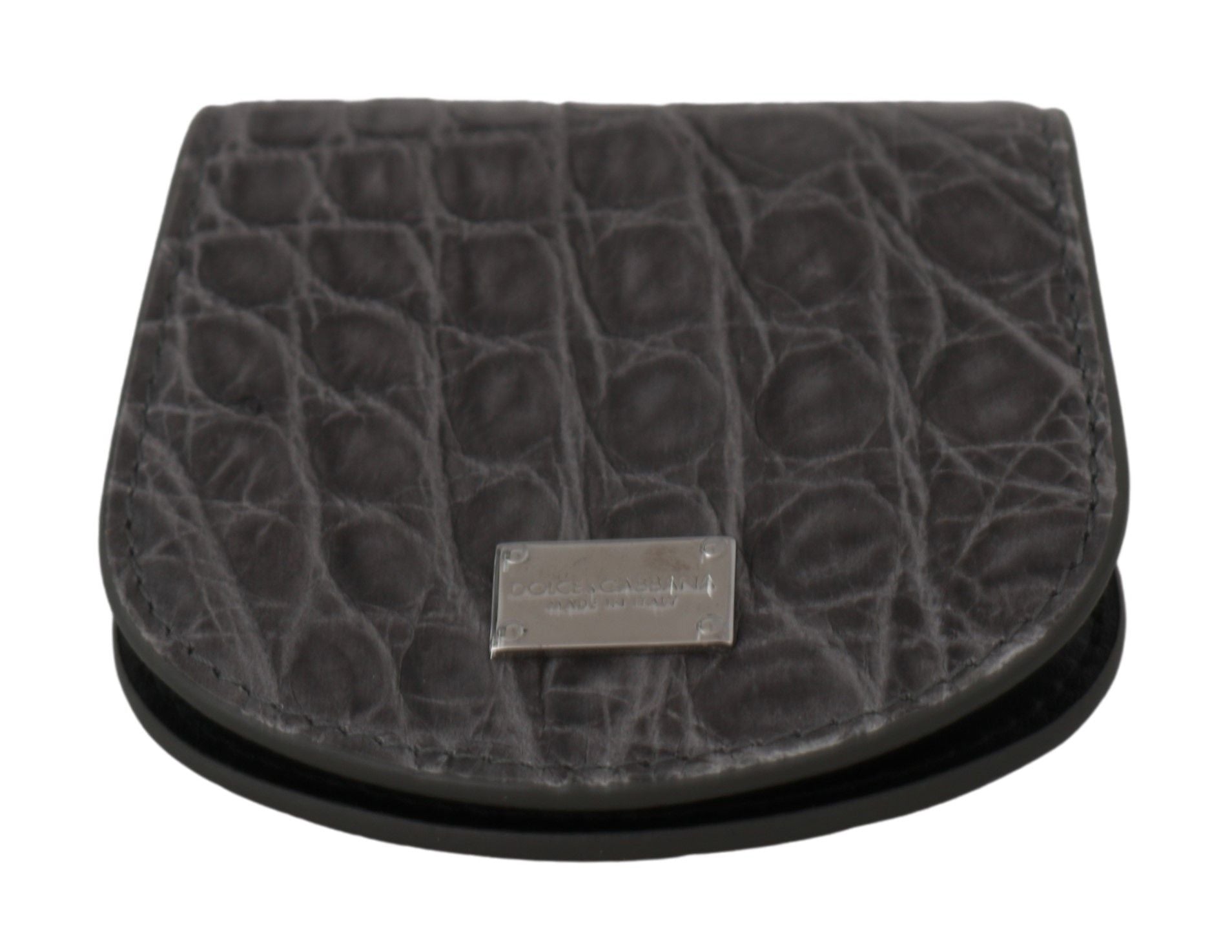 Dolce & Gabbana Graue exotische Haut Kondom Fall Halter Tasche Brieftasche