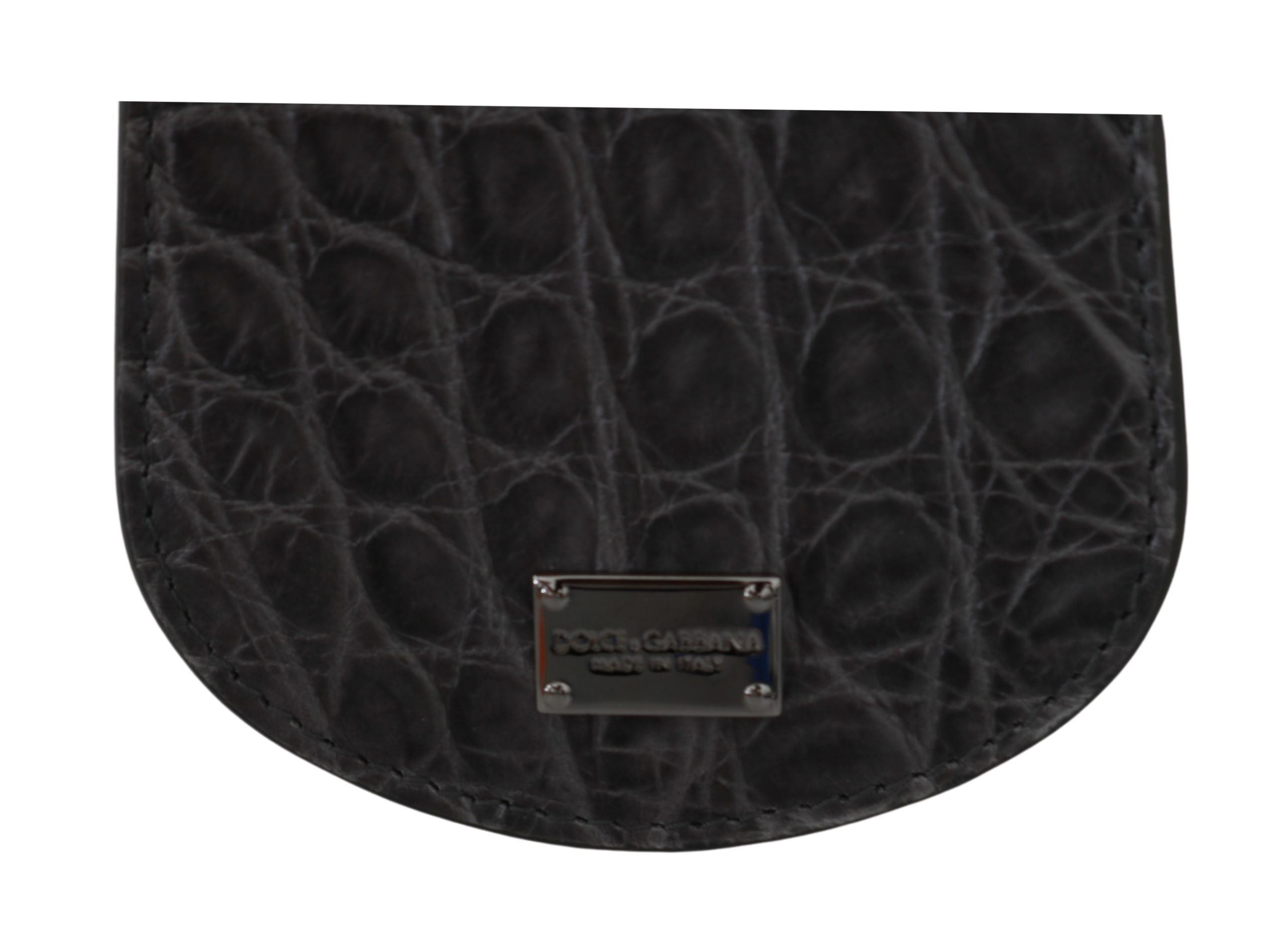 Dolce & Gabbana Graue exotische Haut Kondom Fall Halter Tasche Brieftasche