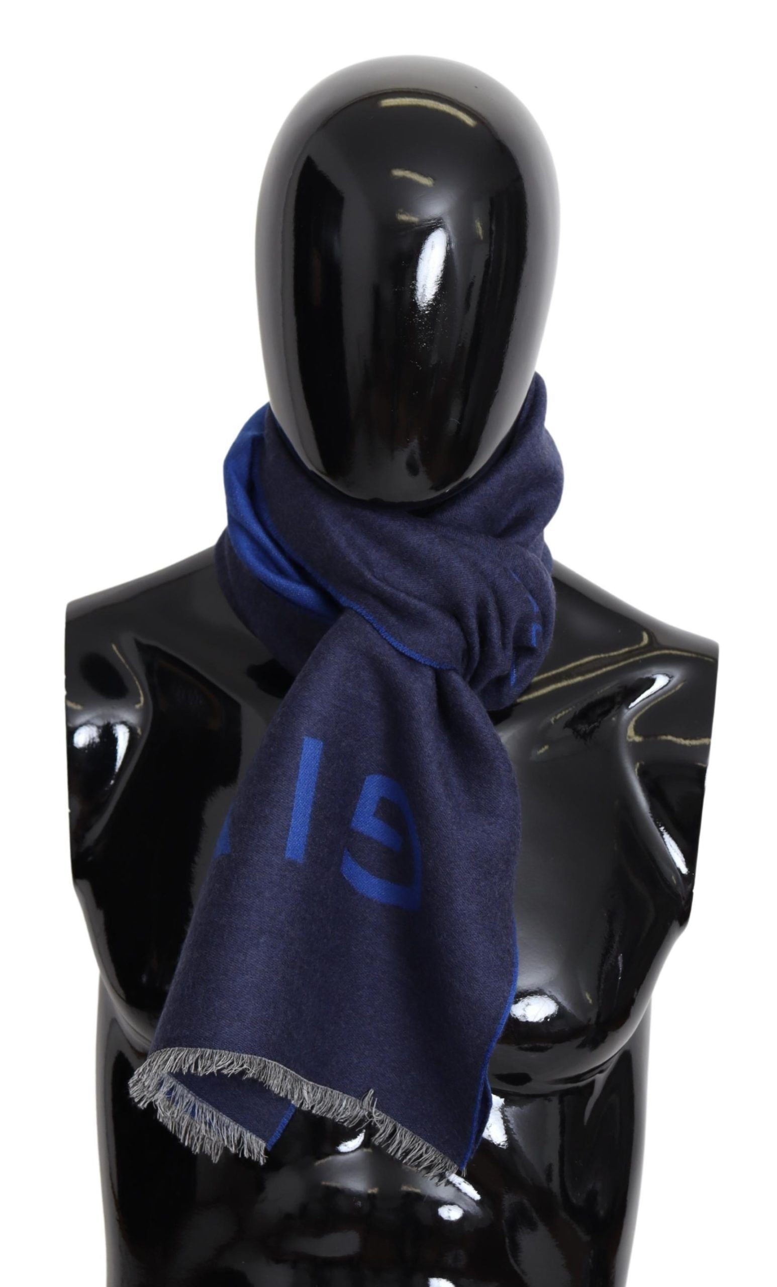 Givenchy Blauer Wollschal Unisex Winter Warm Schal Wrap Shawl