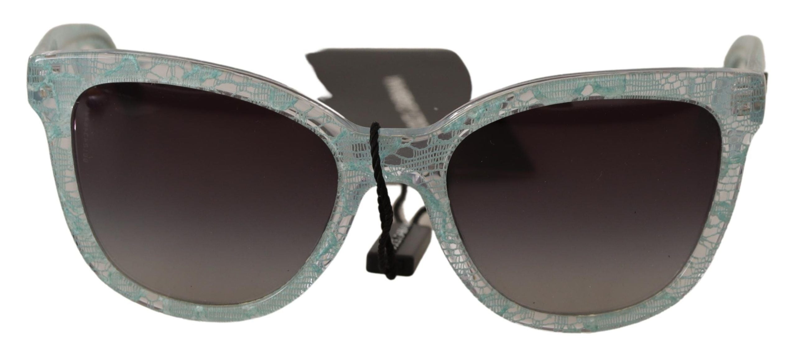 Dolce & Gabbana Blaue Spitze Kristall Acetat Schmetterling DG4190 Sonnenbrille