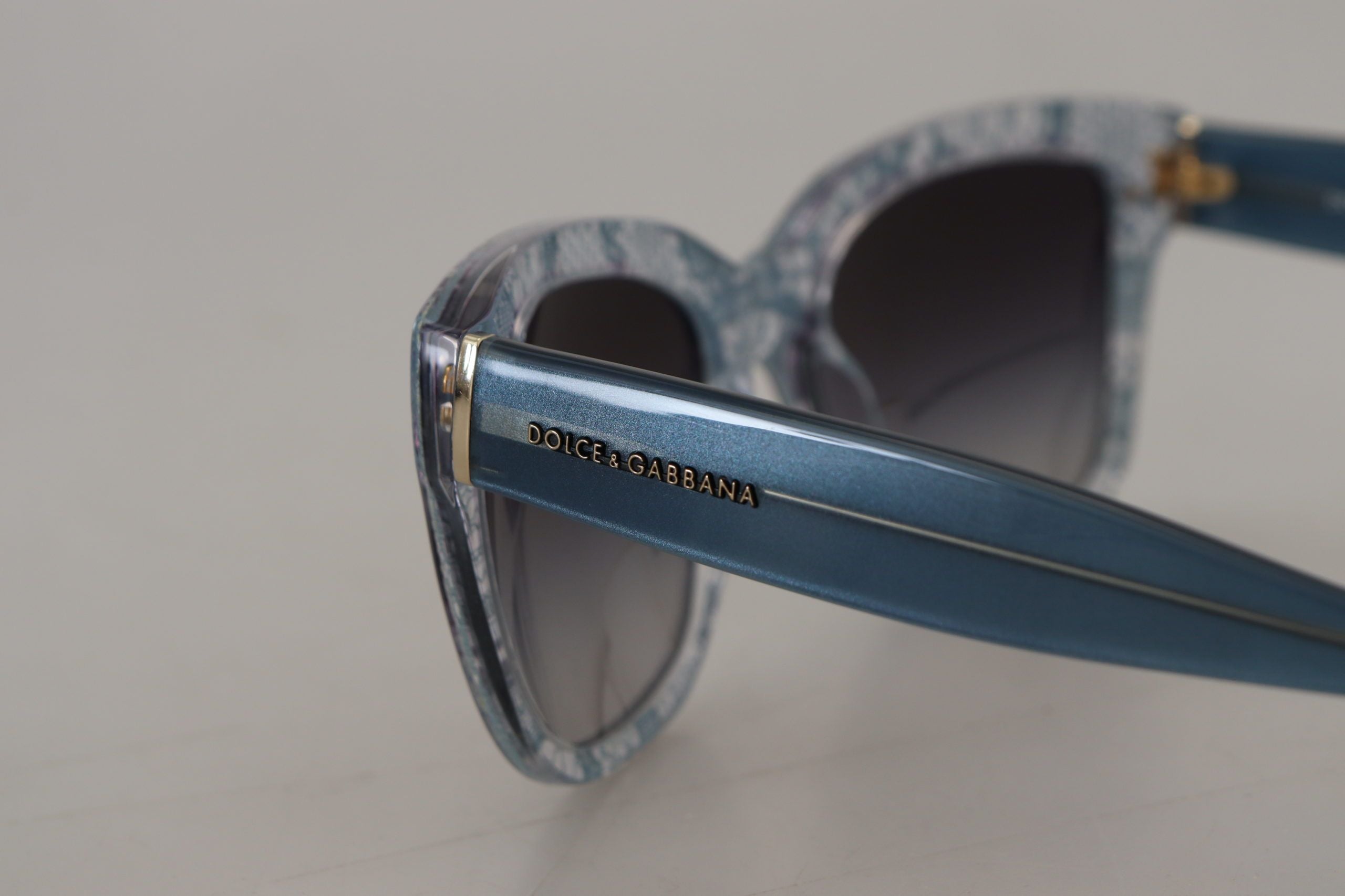 Dolce & Gabbana Blaue Spitze Acetat Rechteck Shades DG4226 Sonnenbrille
