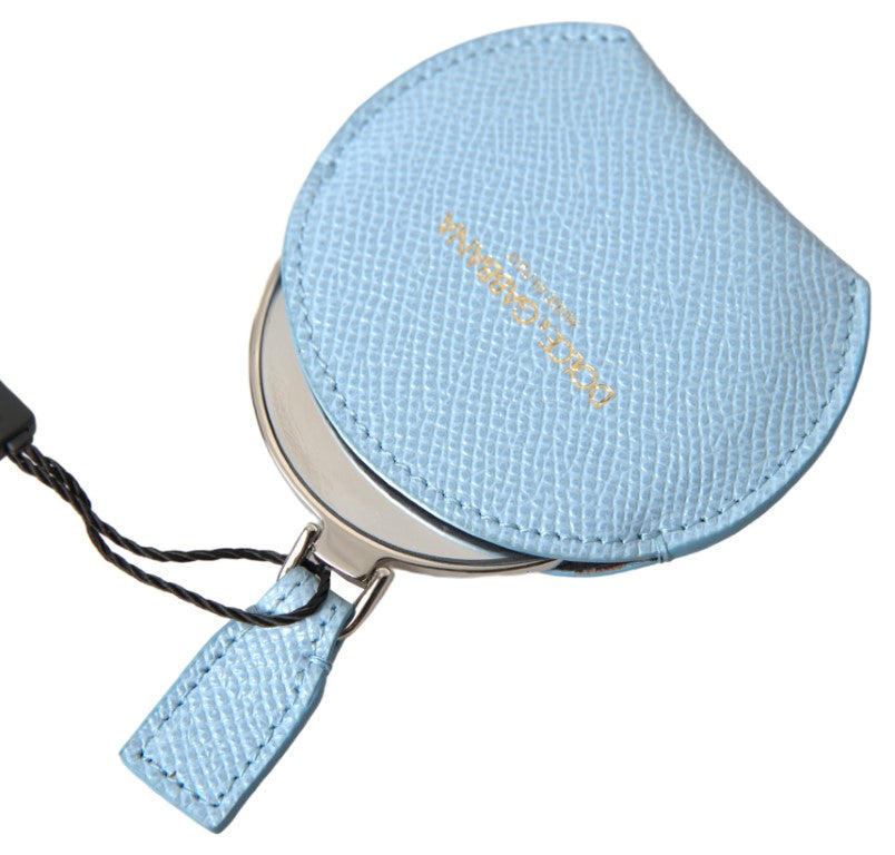 Dolce & Gabbana Hellblauer Kalbsleder-Spiegelhalter