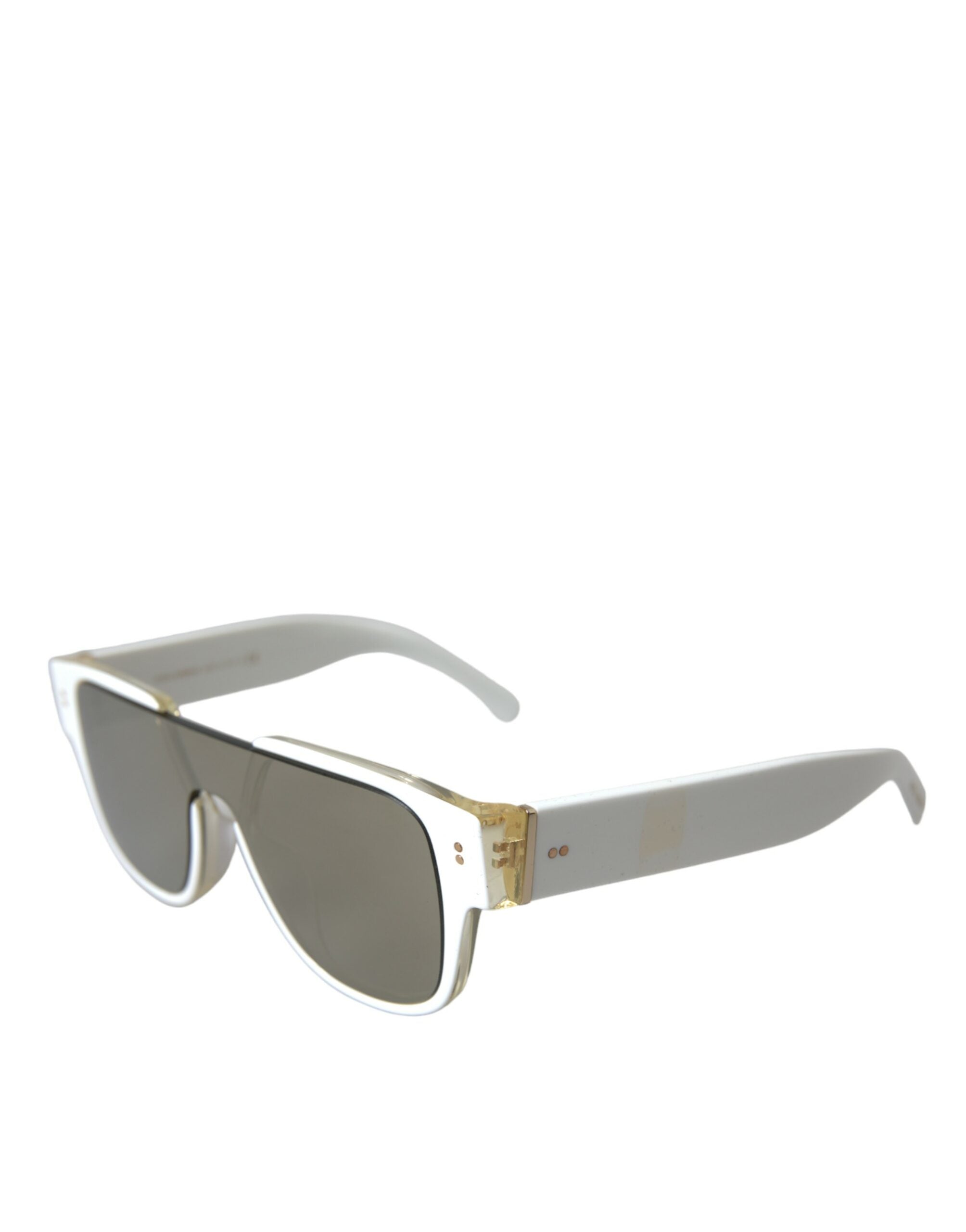 Dolce & Gabbana Weiße Acetat-Spiegel-Gläser DG4356 Sonnenbrille