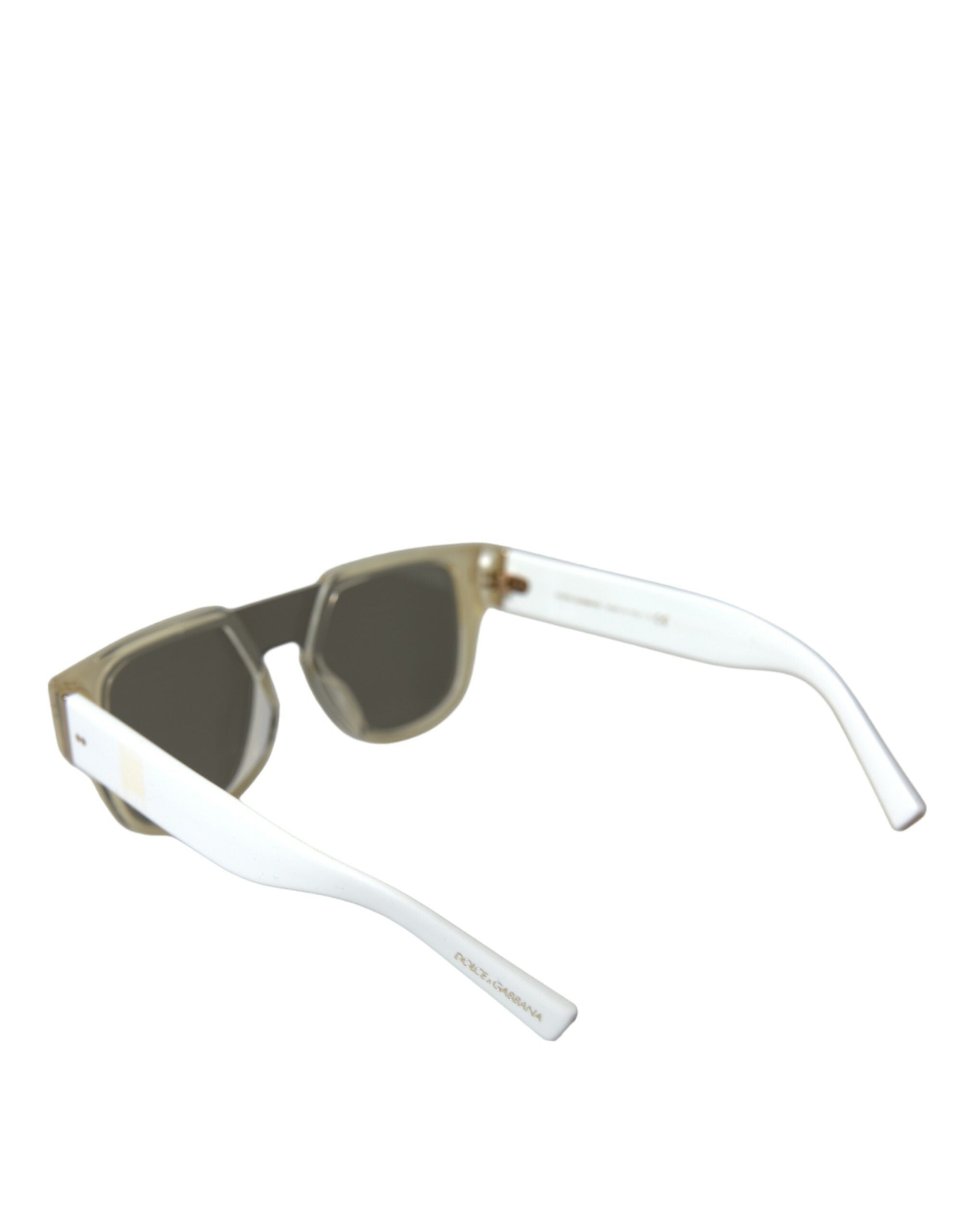 Dolce & Gabbana Weiße Acetat-Spiegel-Gläser DG4356 Sonnenbrille