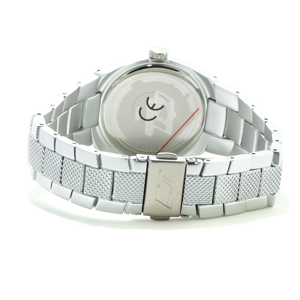 Chronotech Silberne Uhr aus Edelstahl