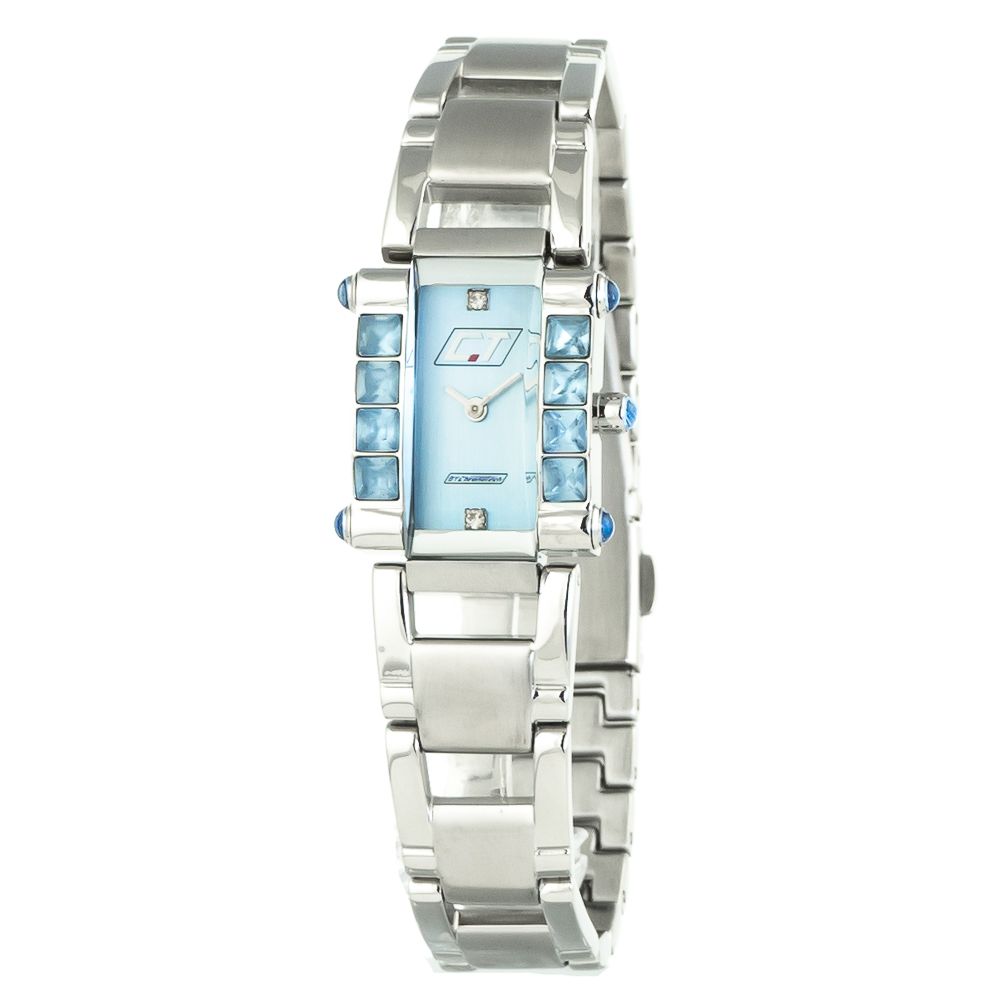 Chronotech Silberne Uhr aus Edelstahl