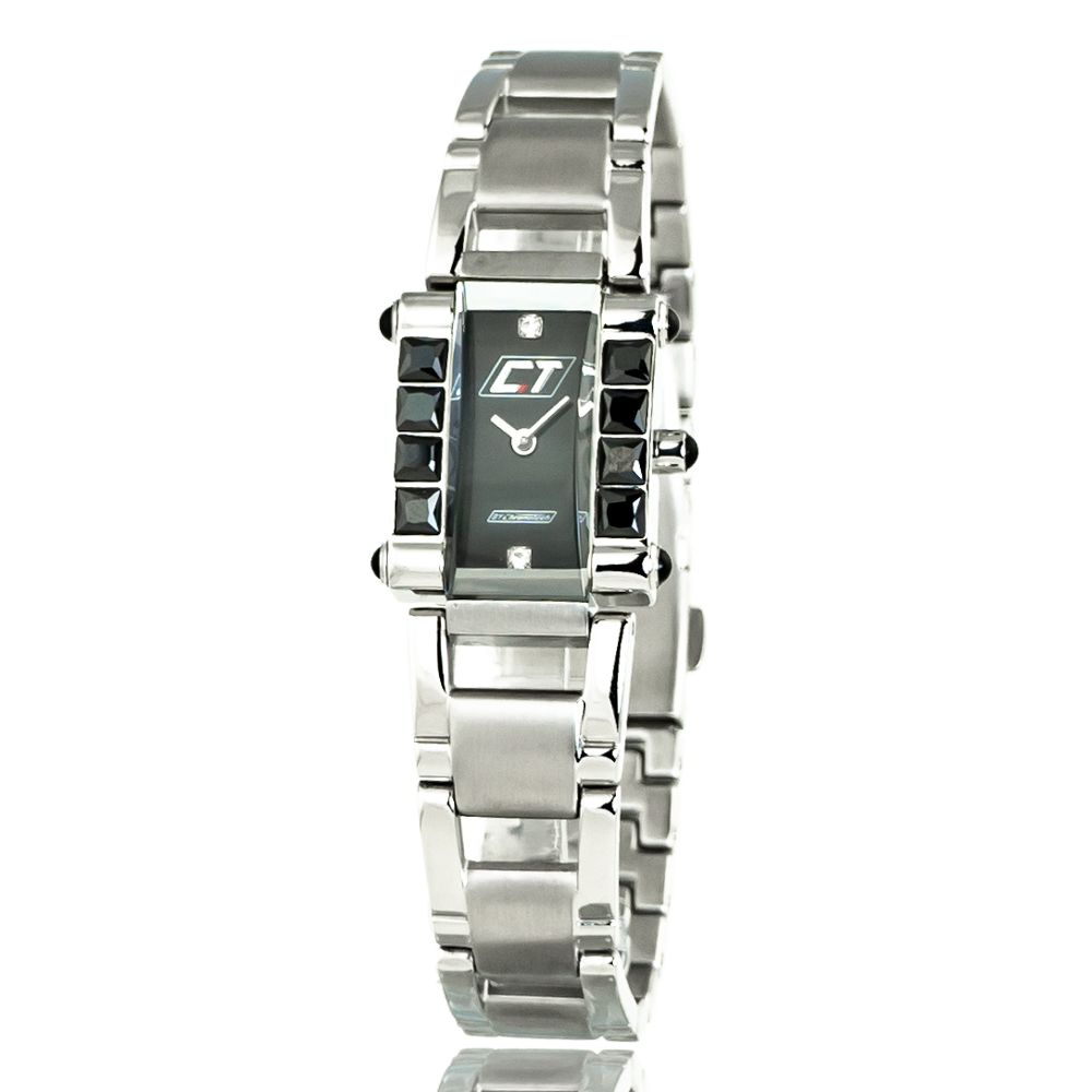 Chronotech Silberne Uhr aus Edelstahl