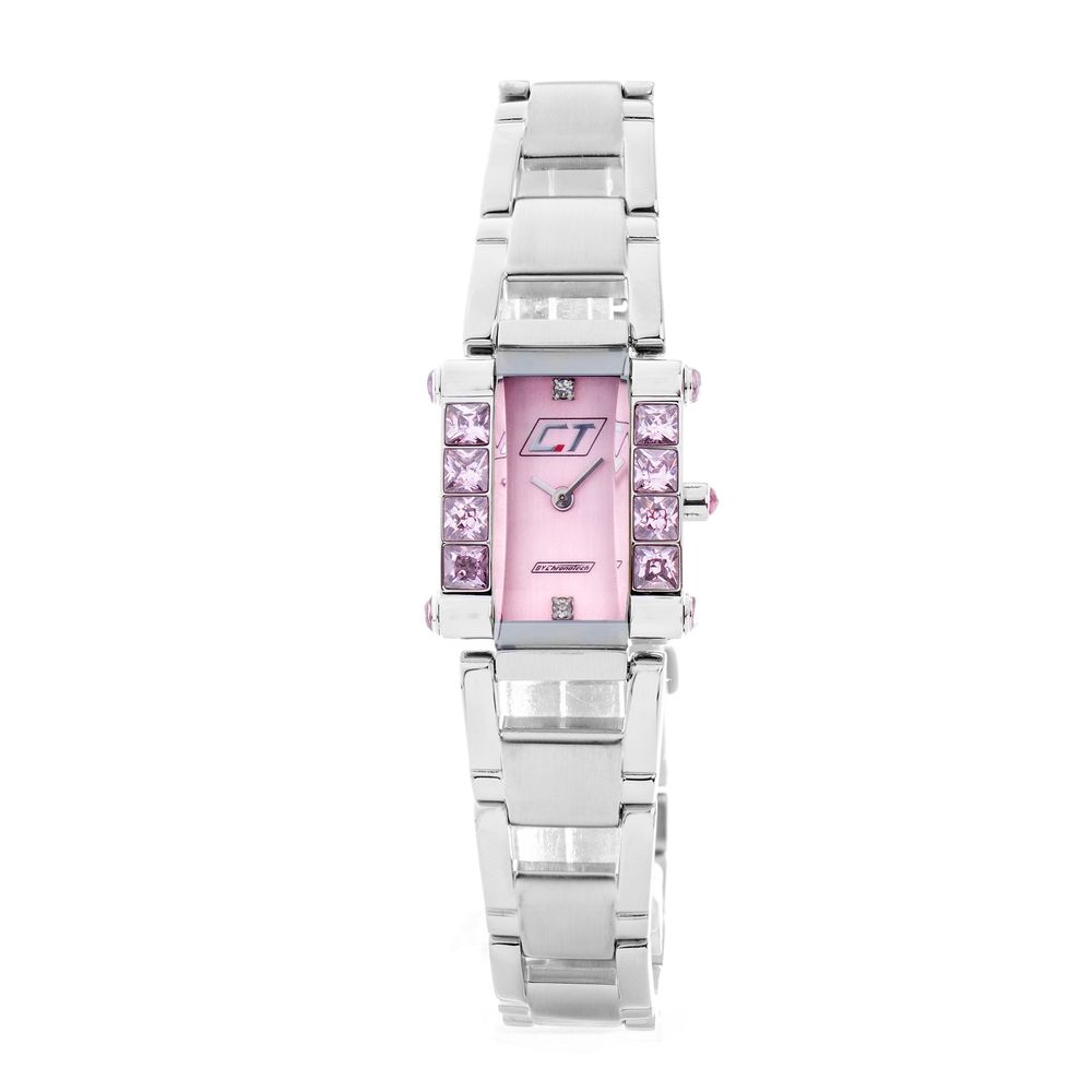 Chronotech Silberne Uhr aus Edelstahl