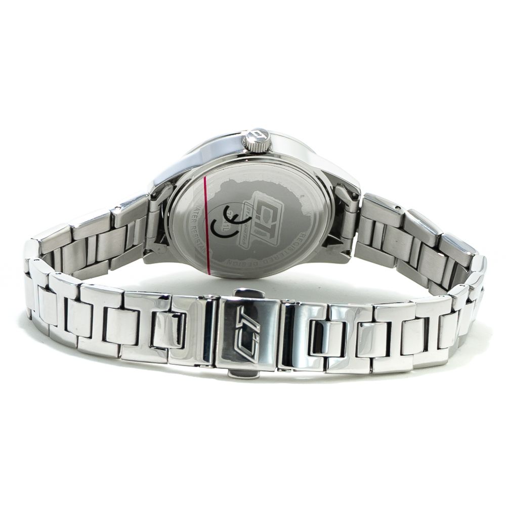 Chronotech Silberne Uhr aus Edelstahl