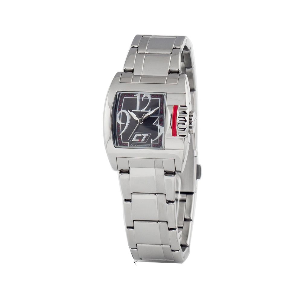Chronotech Silberne Uhr aus Edelstahl