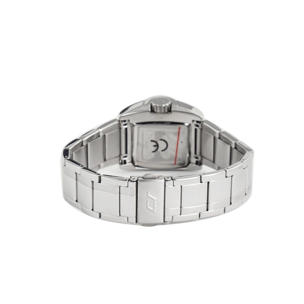 Chronotech Silberne Uhr aus Edelstahl