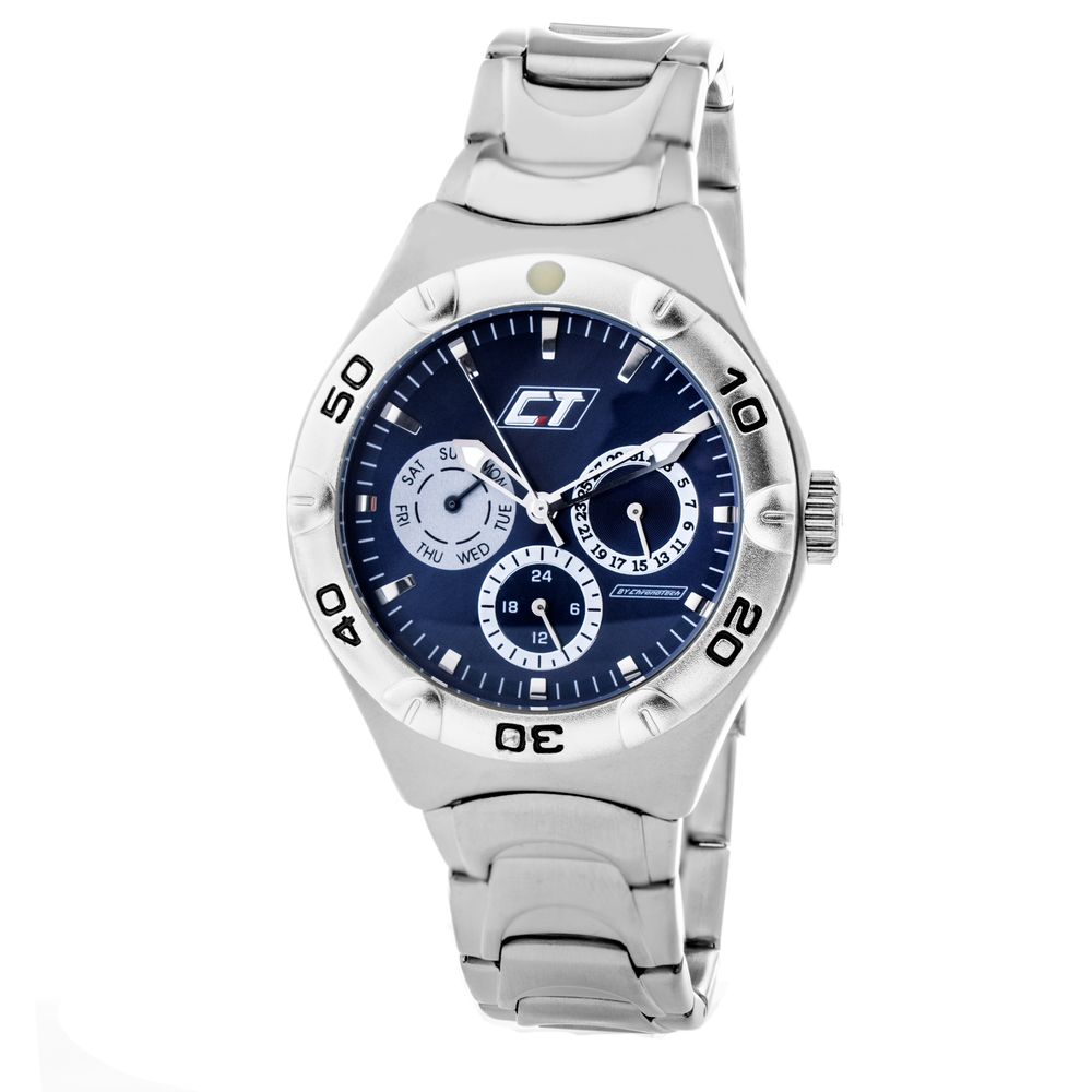 Chronotech Silberne Uhr aus Edelstahl