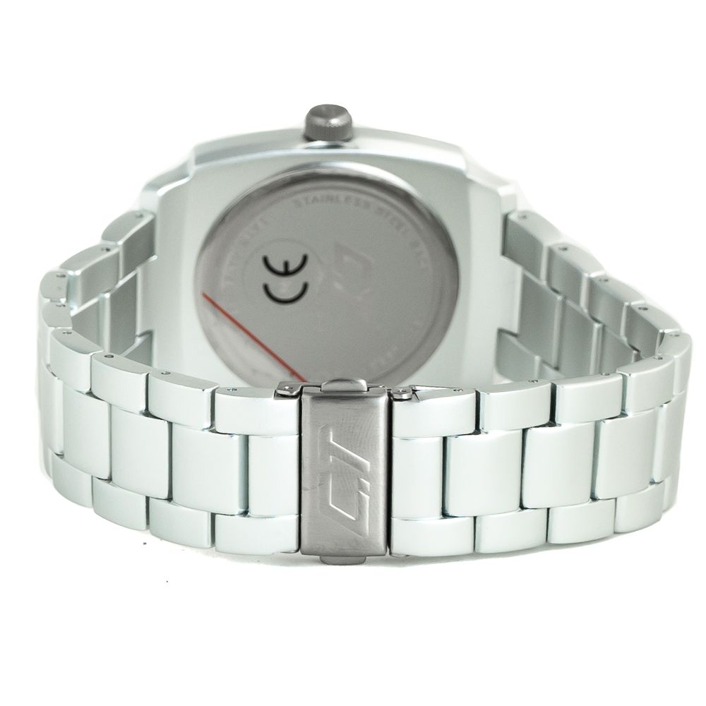 Chronotech Silberne Uhr aus Edelstahl