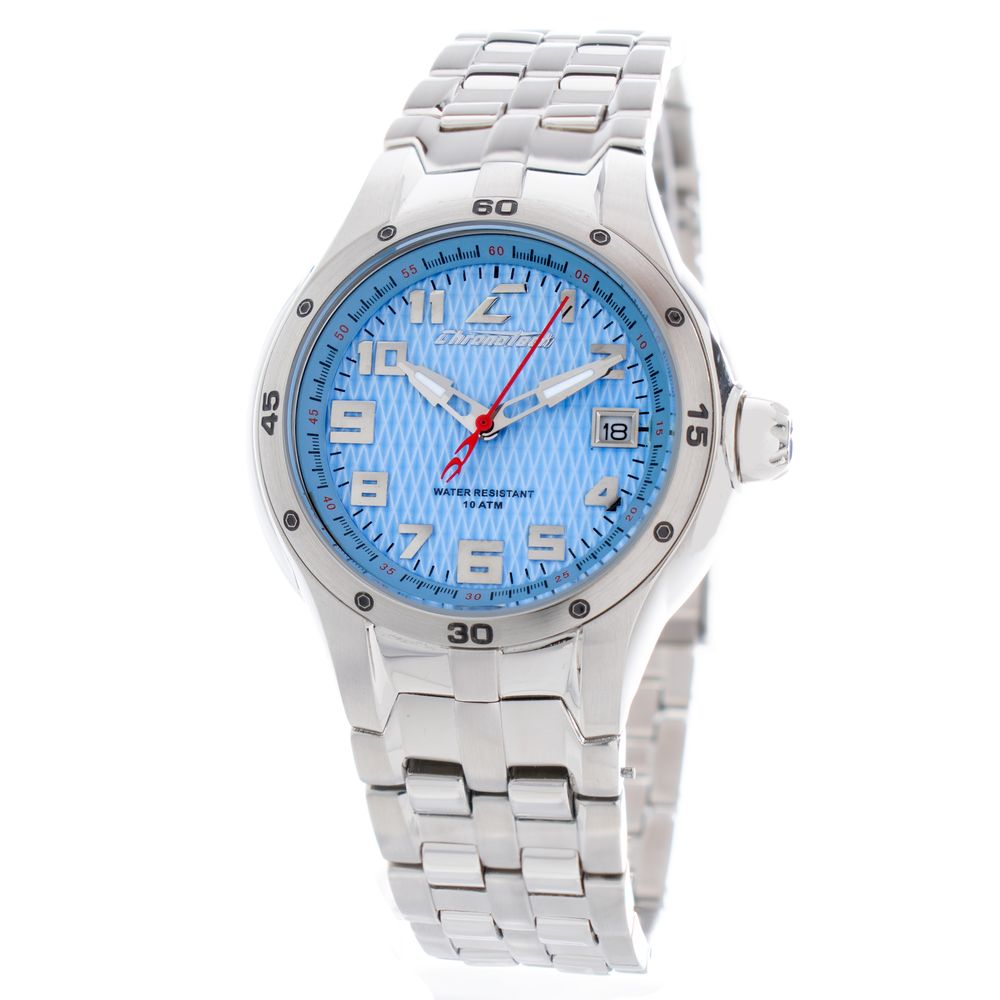 Chronotech Silberne Uhr aus Edelstahl