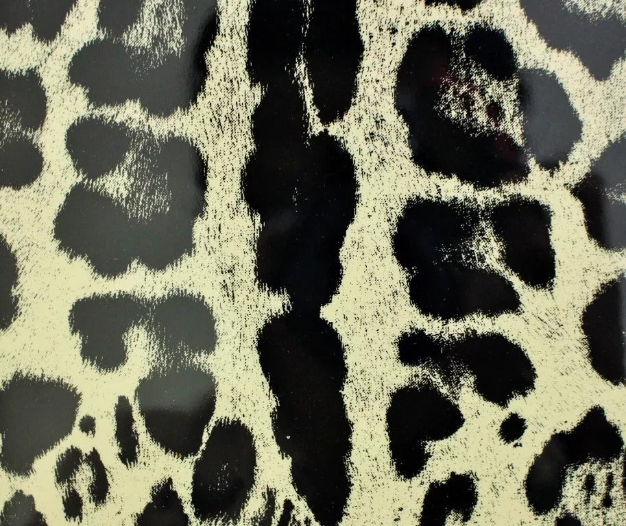 Dolce & Gabbana Weißes Leopardenmuster Leder eBook Cover Tablet Hülle