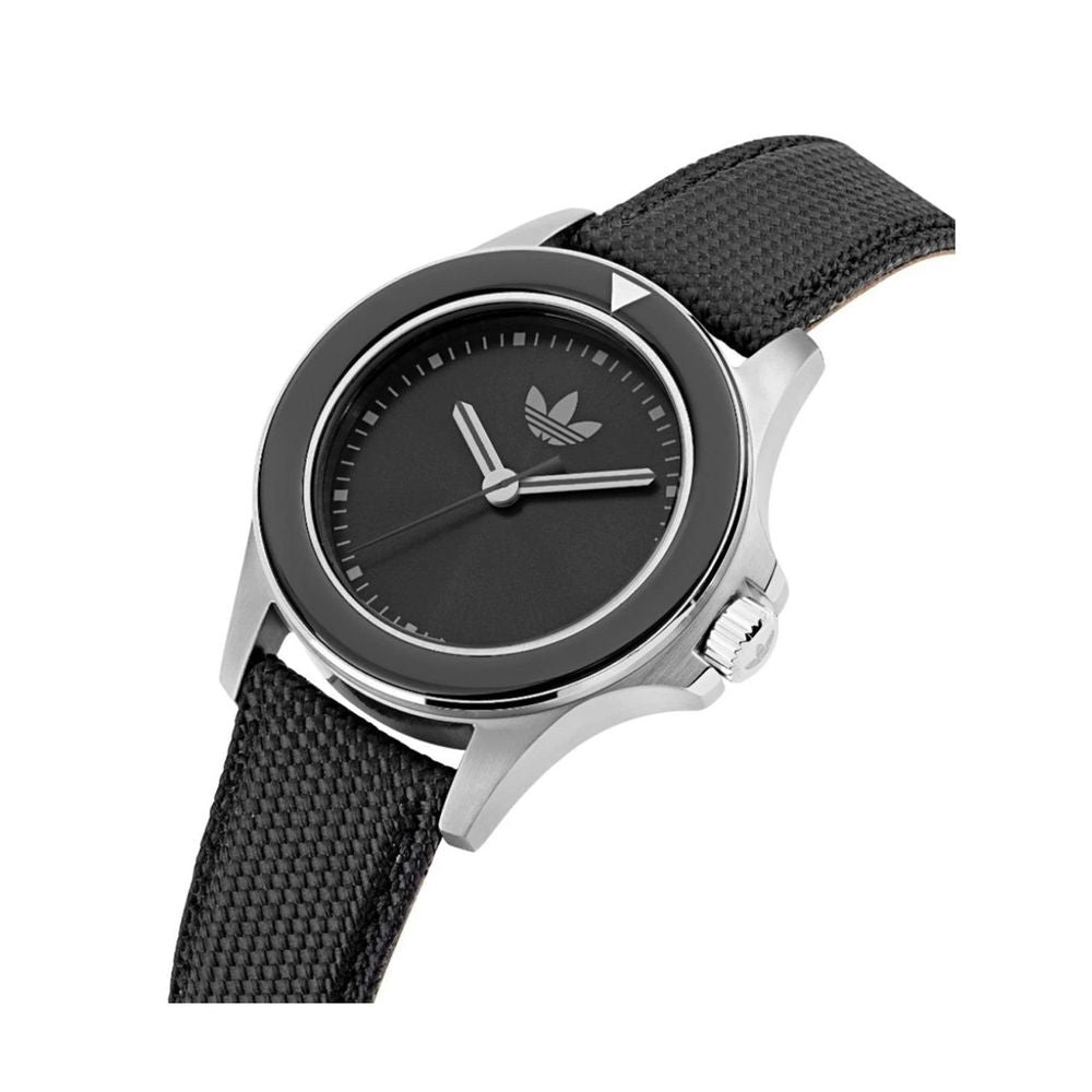 Adidas Schwarze Stoffuhr