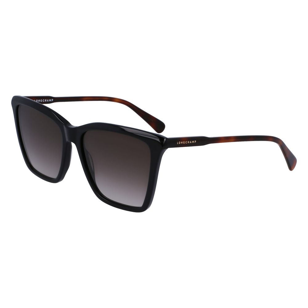 Longchamp Schwarze Acetat-Sonnenbrille