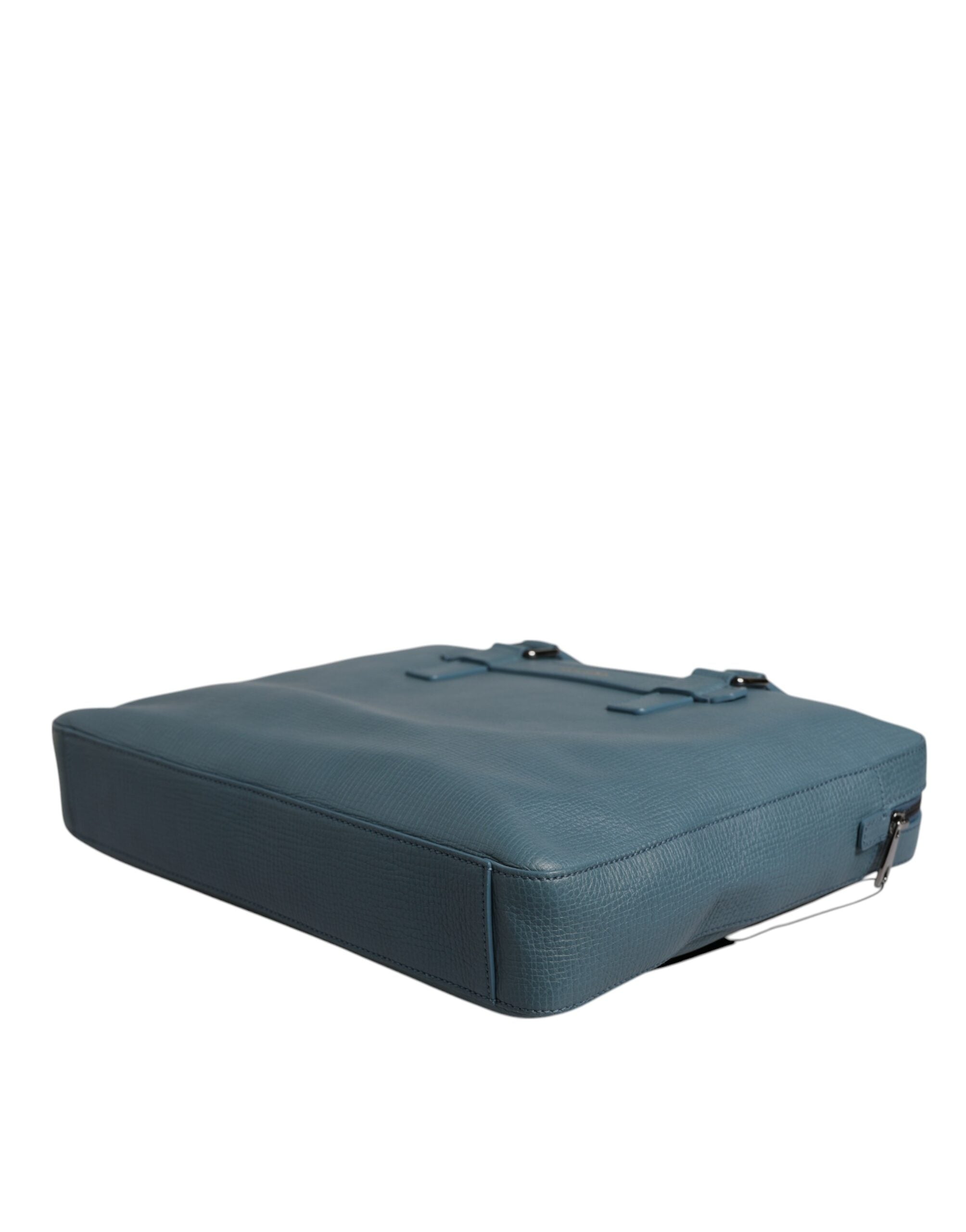 Dolce & Gabbana Blaue Logo-Doppelgriff-Messenger-Aktentasche