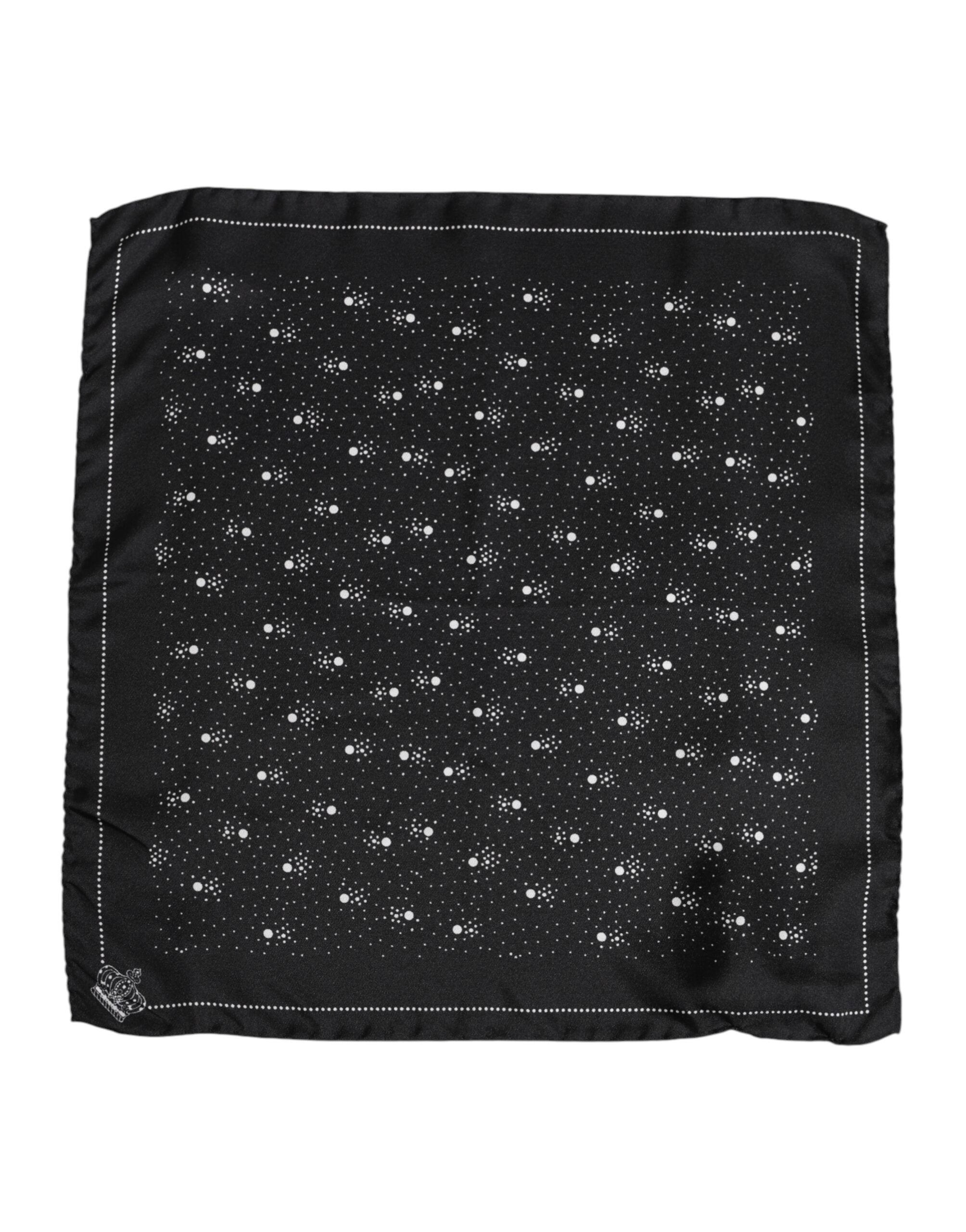 Dolce & Gabbana Schwarz Weiß Gedruckt Quadratisch Männer Foulard Schal