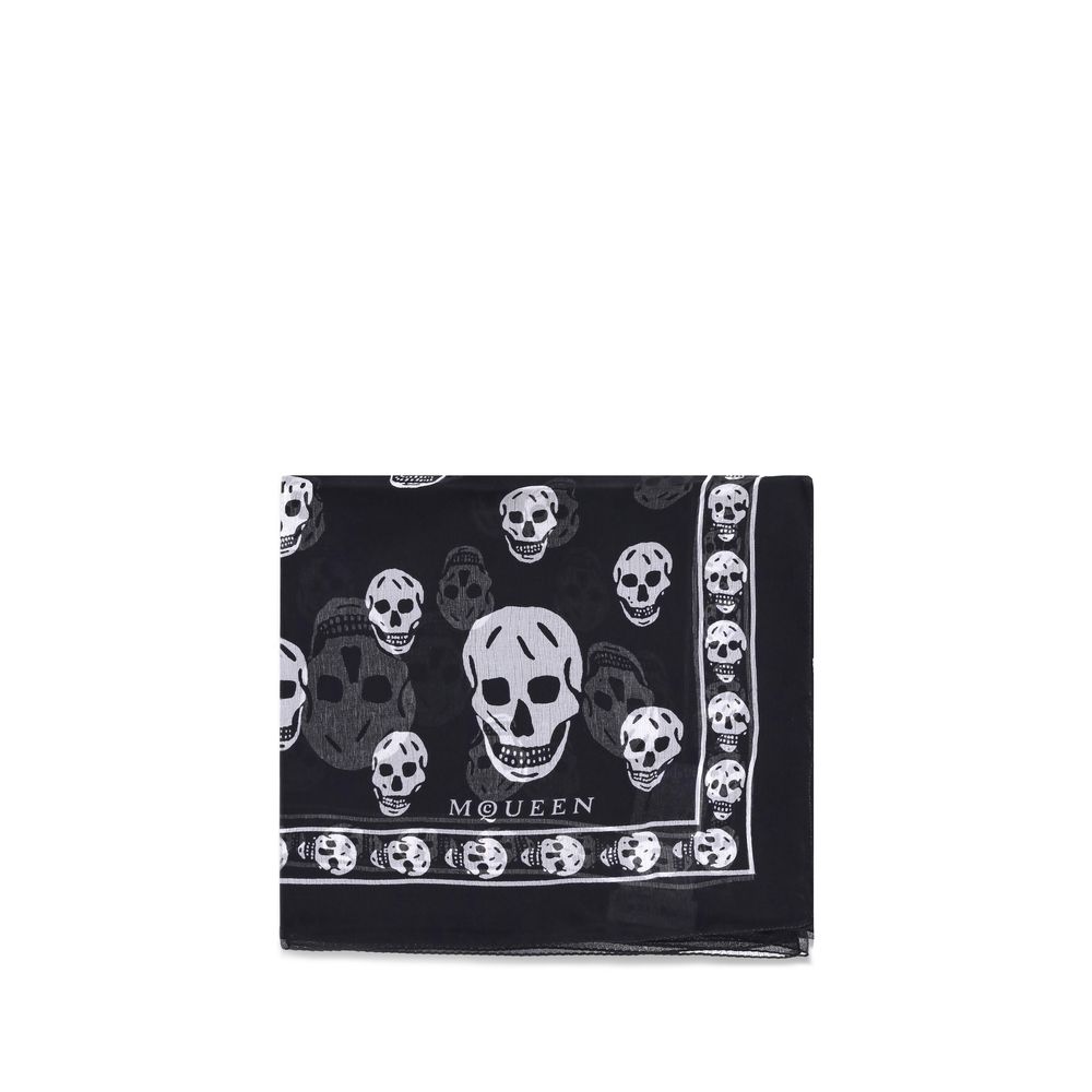 Alexander McQueen Seiden-Totenkopf-Schal