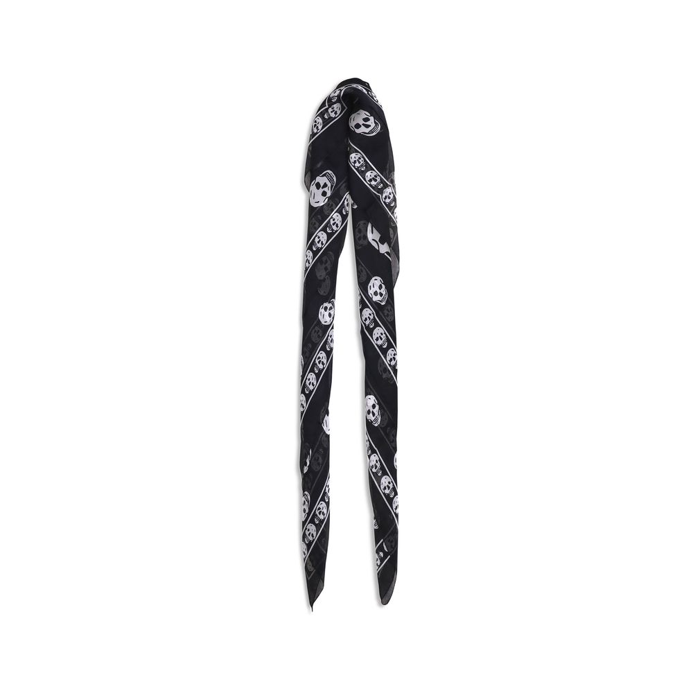 Alexander McQueen Seiden-Totenkopf-Schal