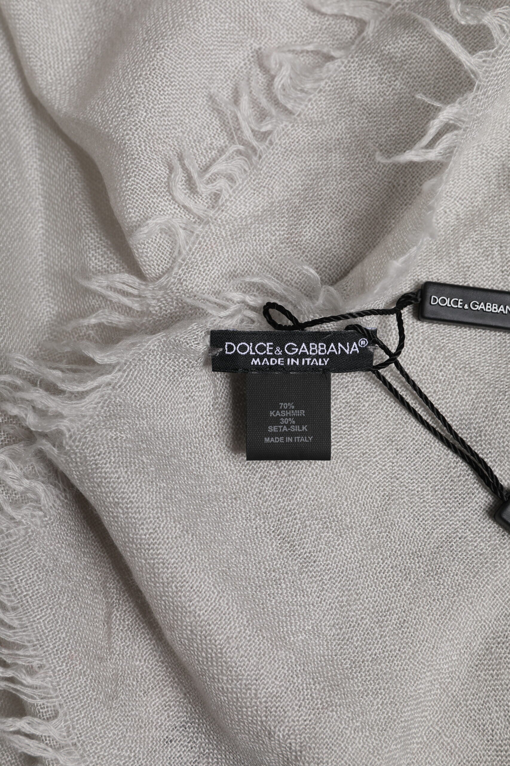 Dolce & Gabbana Grauer DG Crown Halswärmer Wickelschal Halstuch