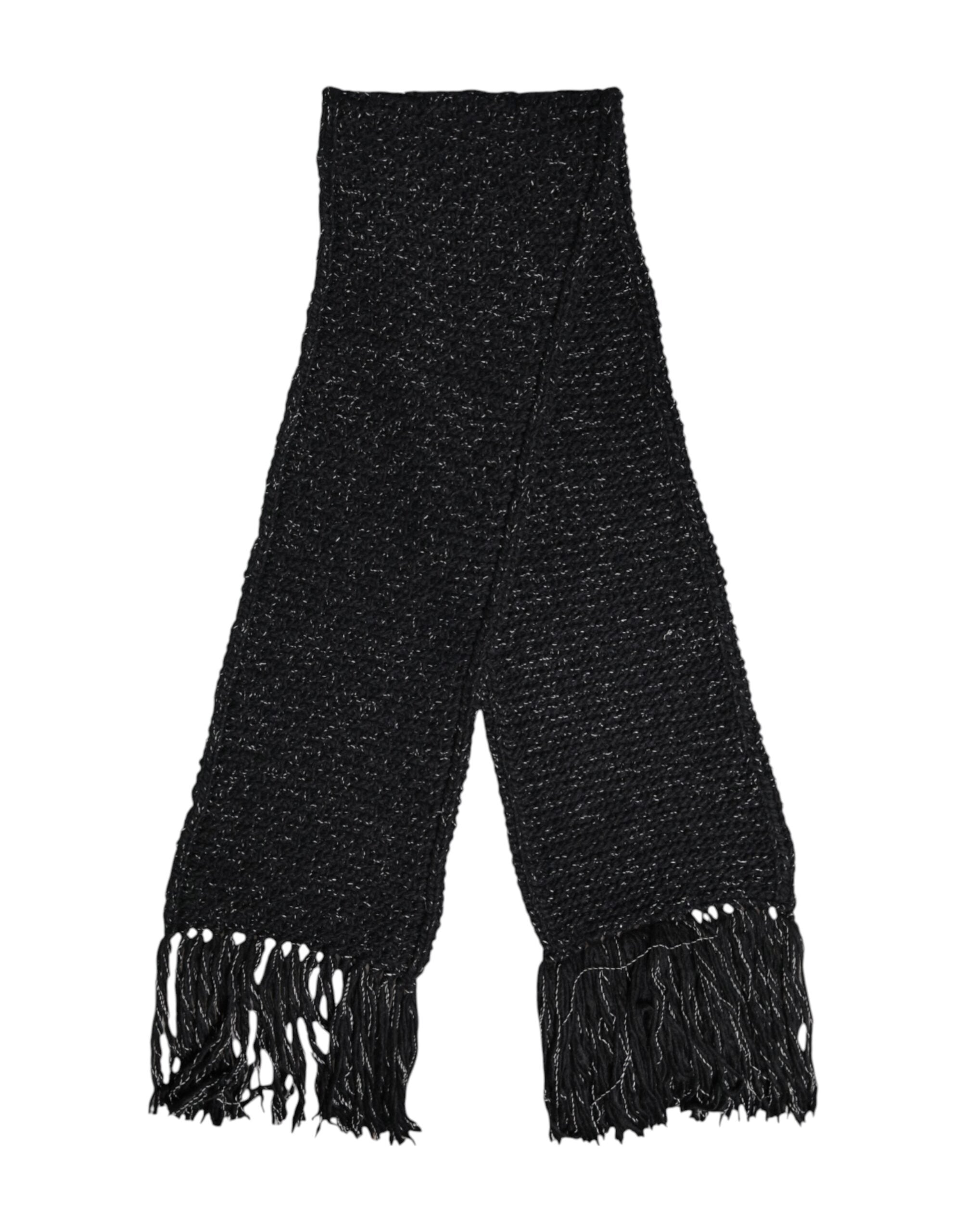 Dolce & Gabbana Schwarzer Kaschmir-Halswärmer Wickel-Schal-Schal
