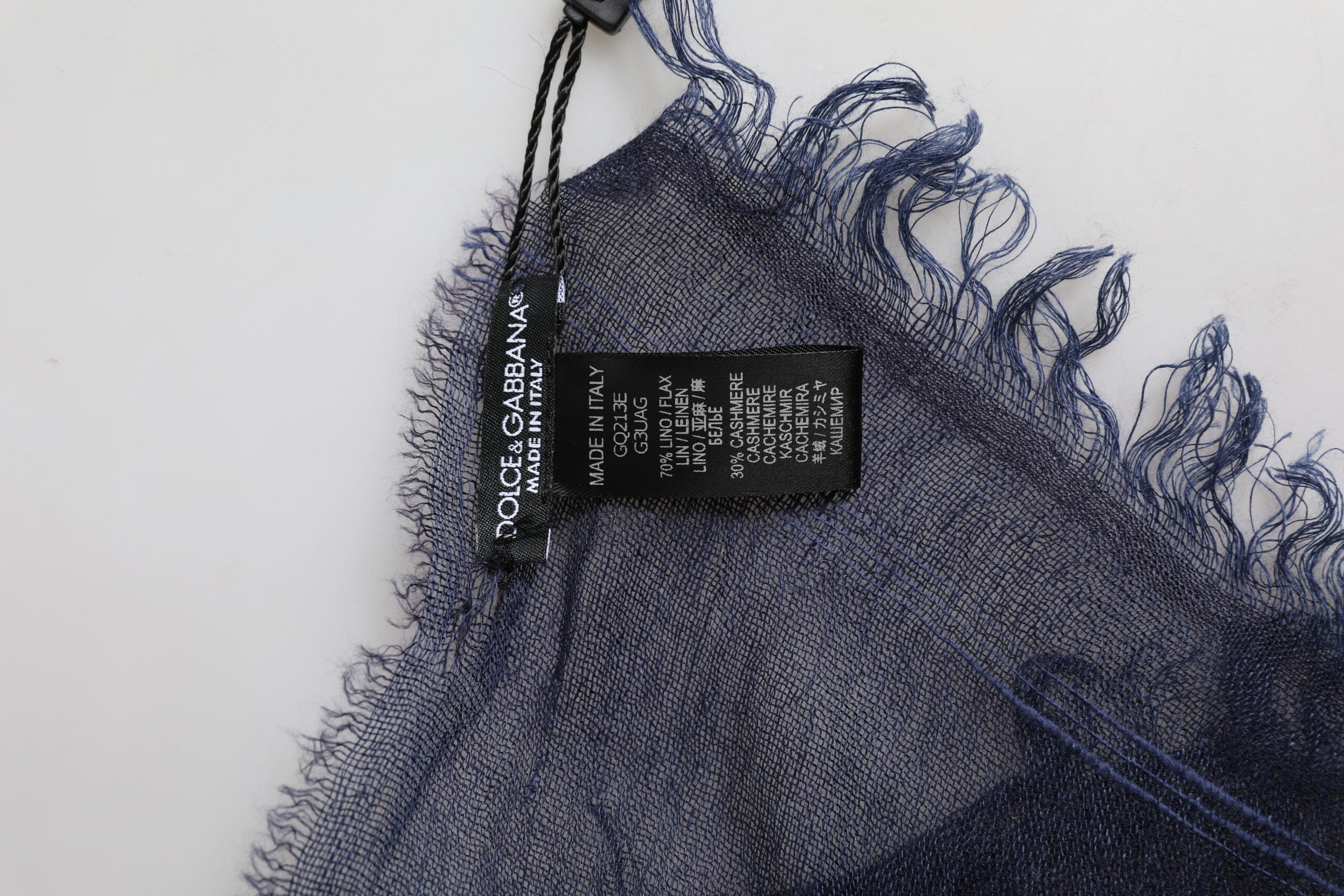 Dolce & Gabbana Dunkelblau Halswärmer Wrap Männer Schal Schal