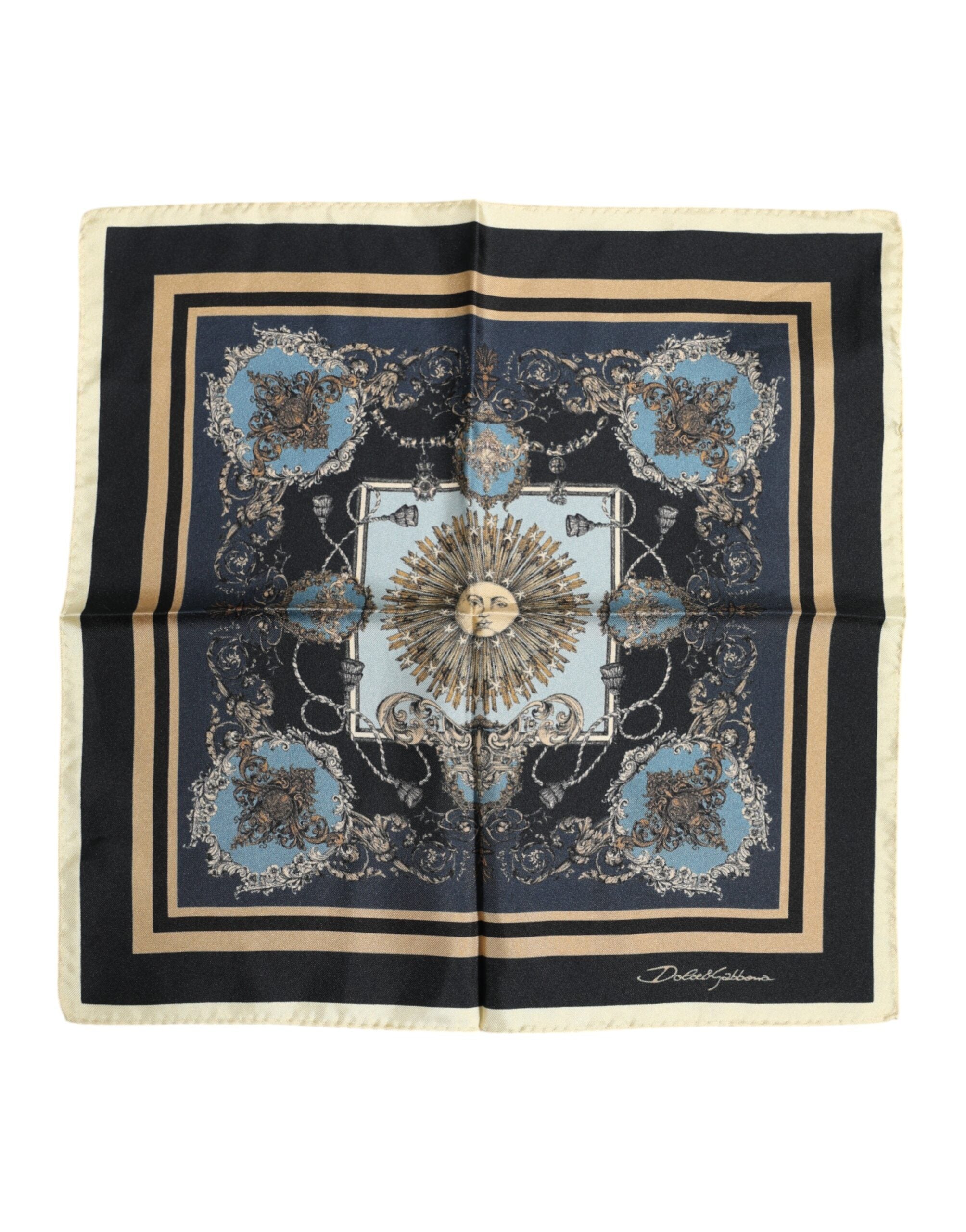 Dolce & Gabbana Multicolor Kaschmir Quadrat Männer Foulard Schal
