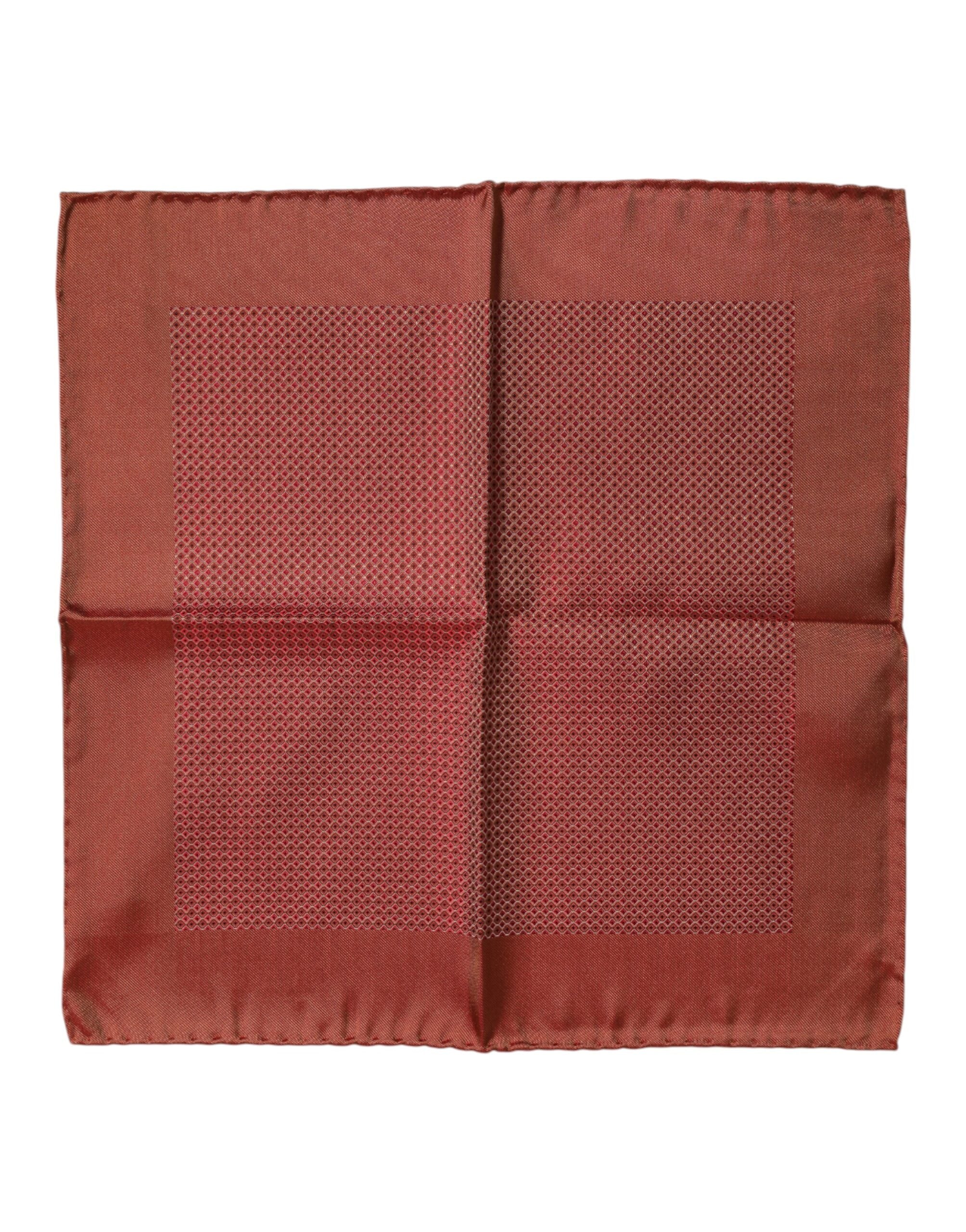 Dolce & Gabbana Orange Seide Quadrat Männer Foulard Schal
