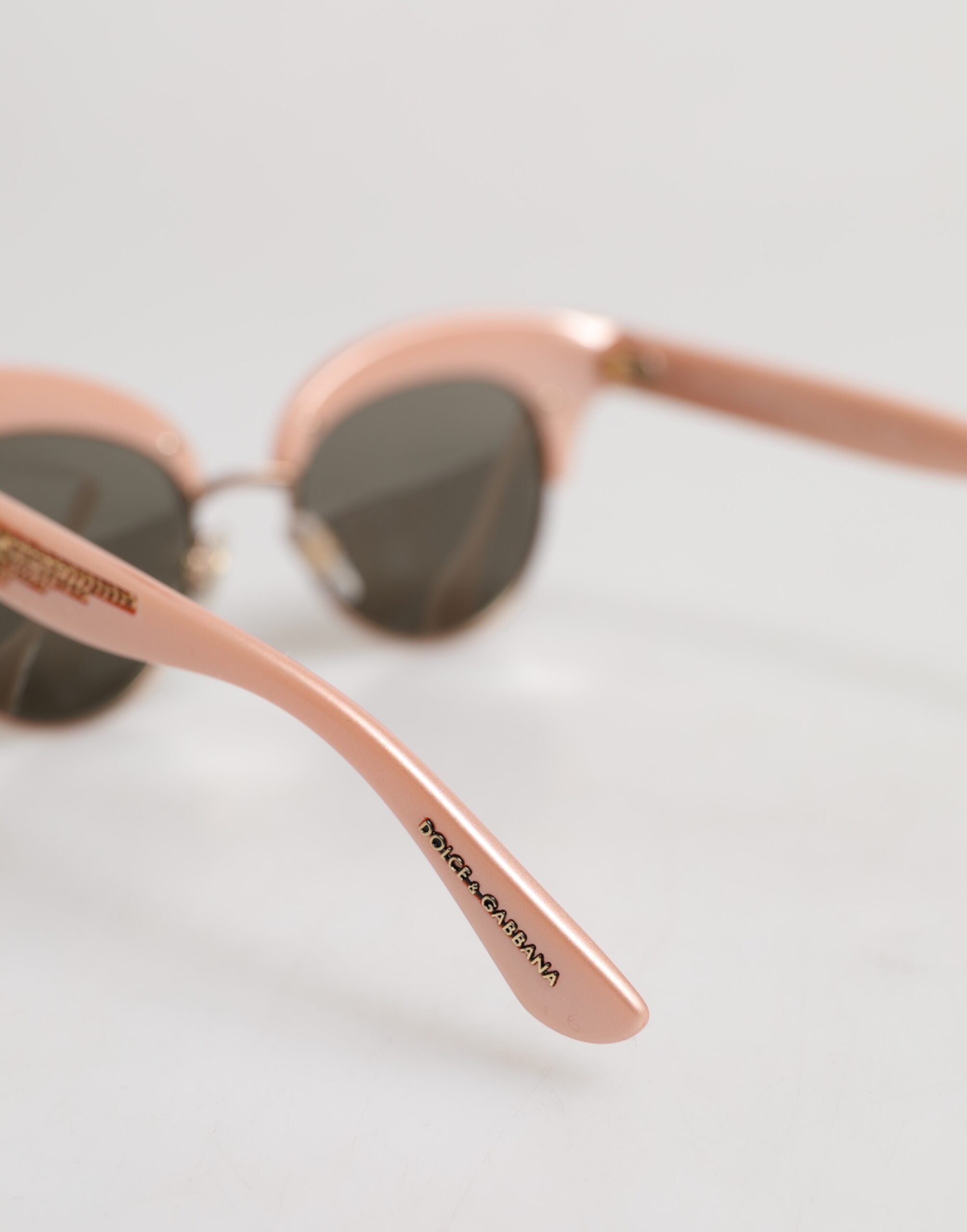 Dolce & Gabbana Rosa Gold verspiegelte Cat Eye DG6109 Pailletten-Sonnenbrille