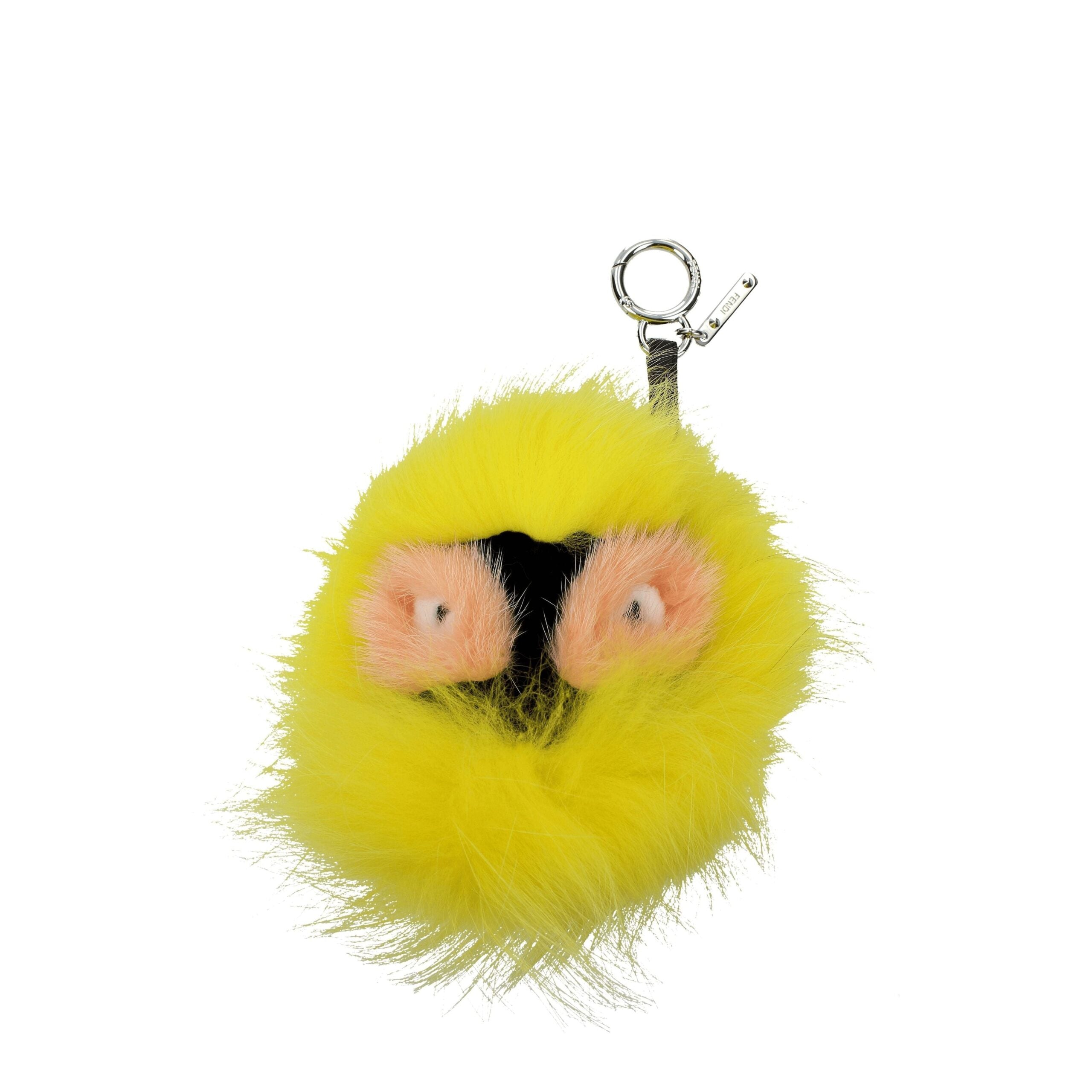 Fendi Gelbe Pelz-Schlüsselanhänger