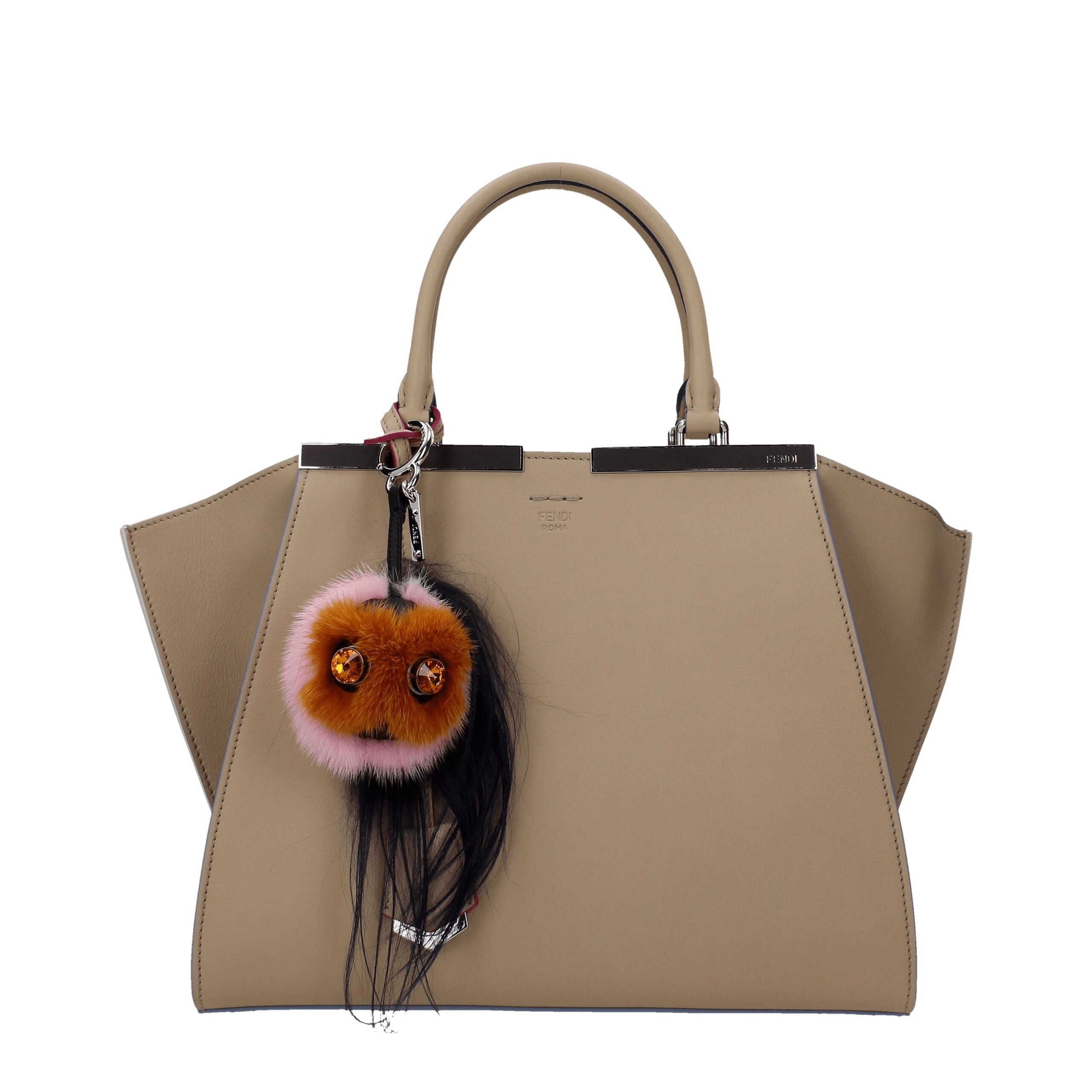 Fendi Brauner Pelz Schlüsselanhänger