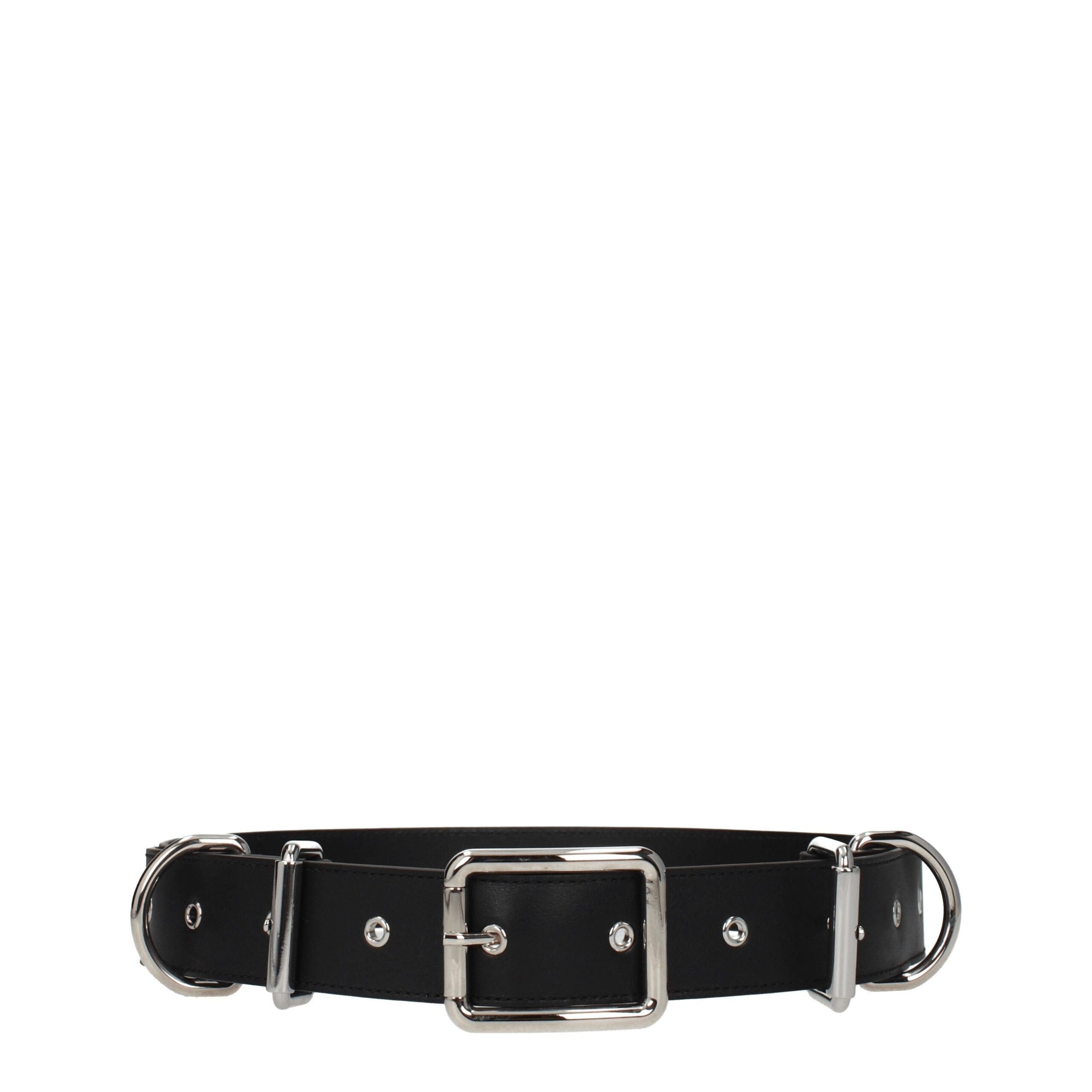 Moschino Schwarze Ledergürtel