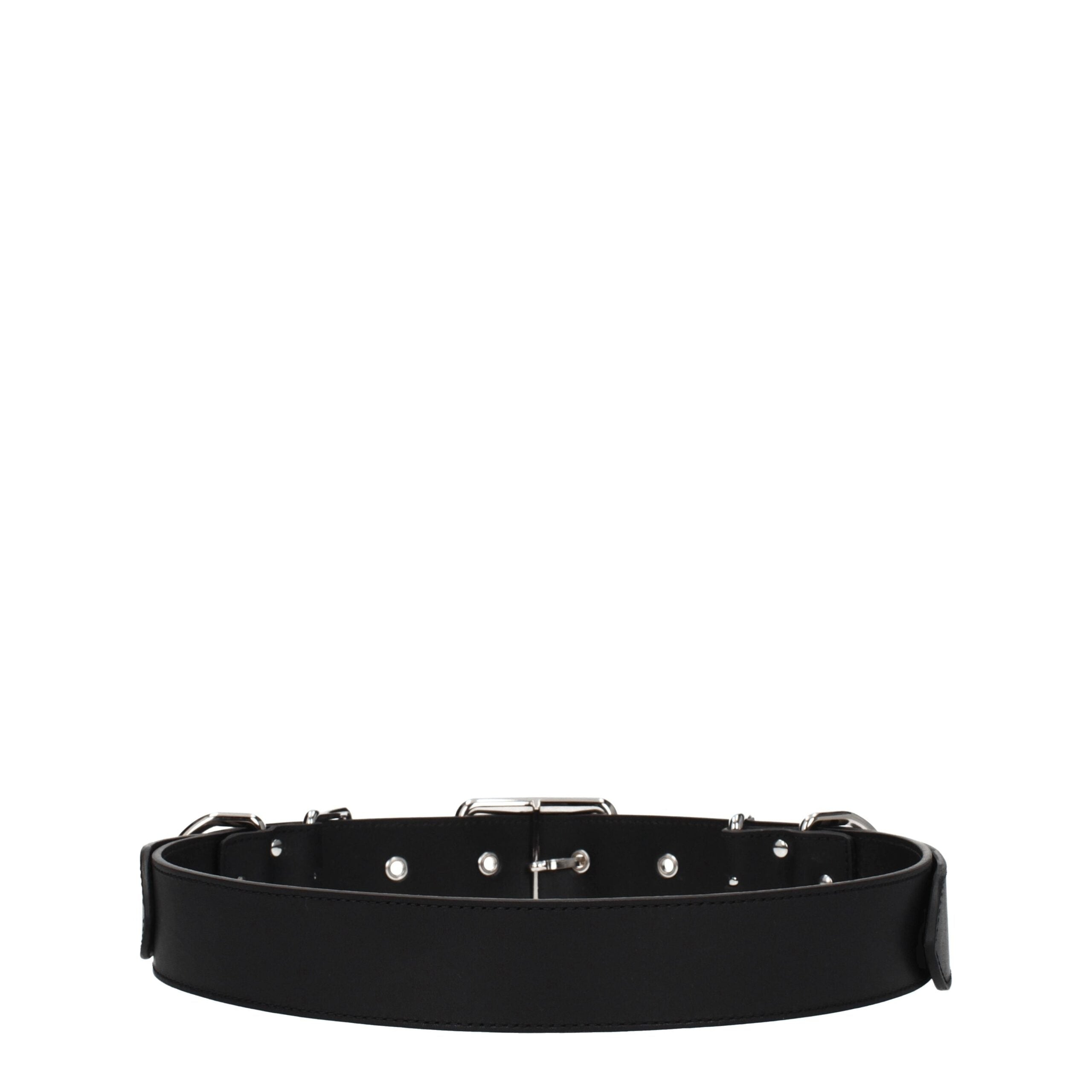 Moschino Schwarze Ledergürtel