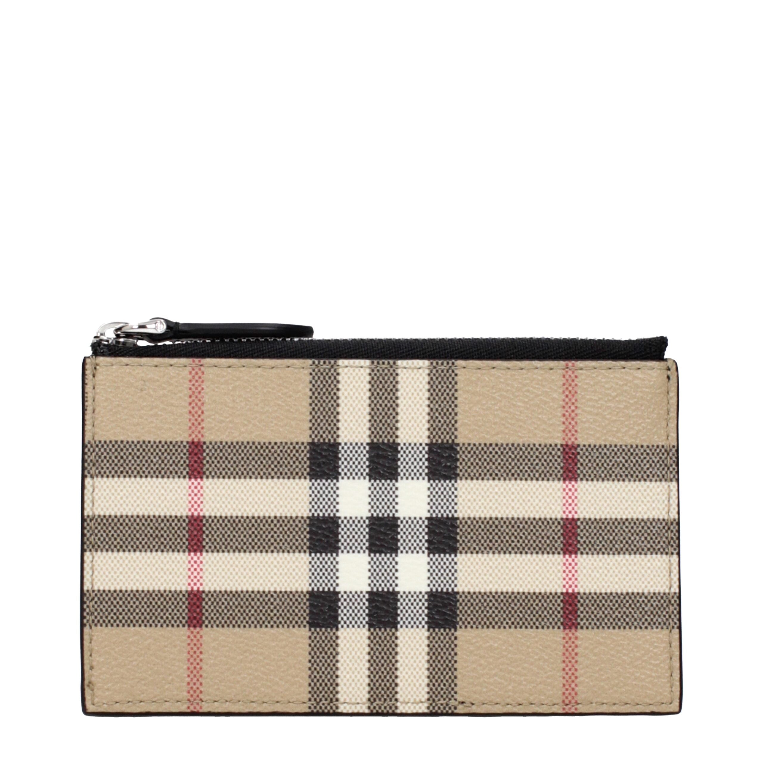 Burberry Beige Stoff Kartenhalter