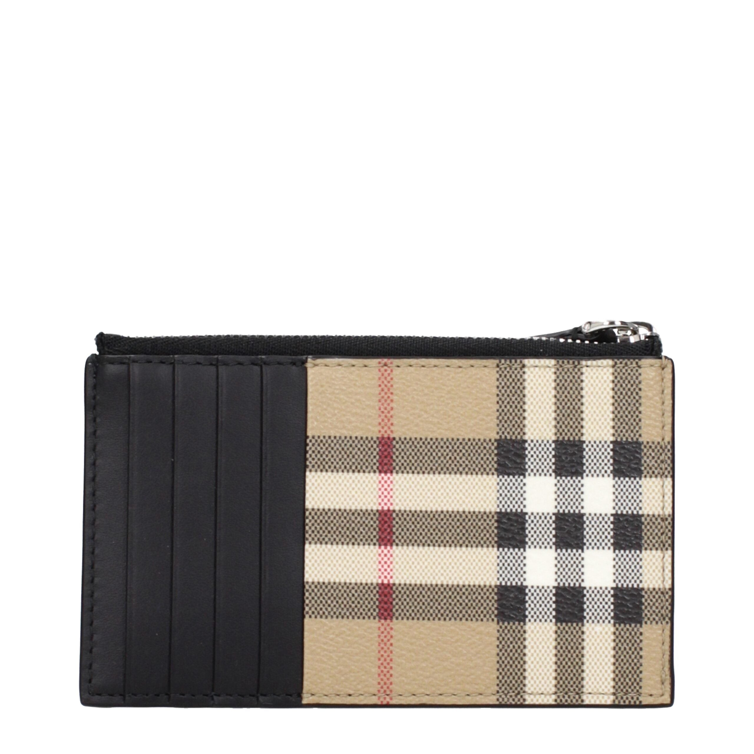 Burberry Beige Stoff Kartenhalter