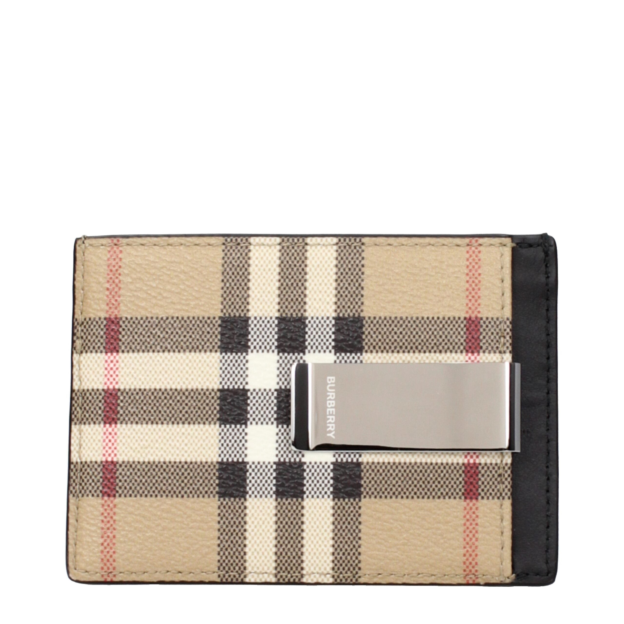 Burberry Beige Stoff Kartenhalter